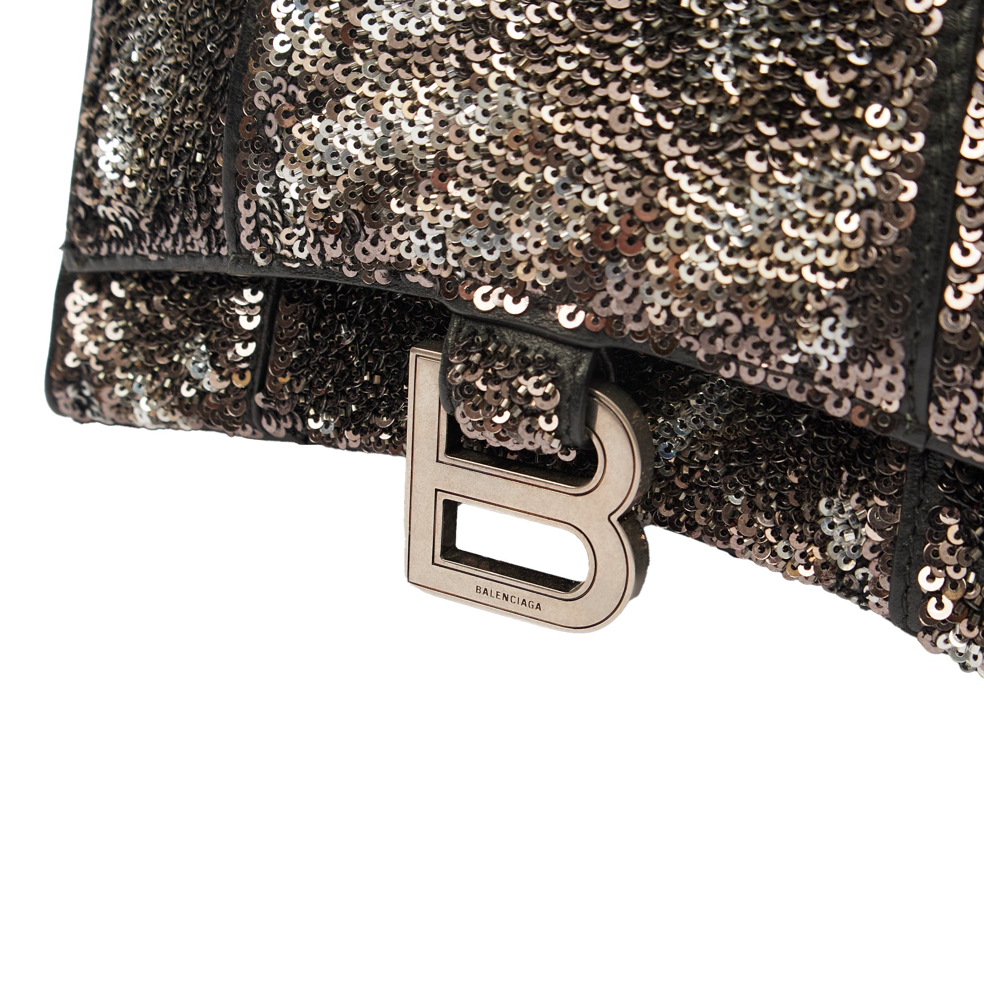 Balenciaga Top Handle Hourglass XS in Metallic, Other