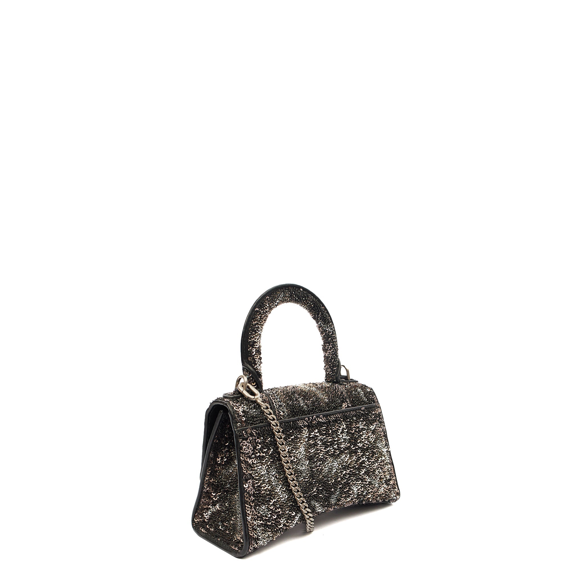 Balenciaga Top Handle Hourglass XS in Metallic, Other