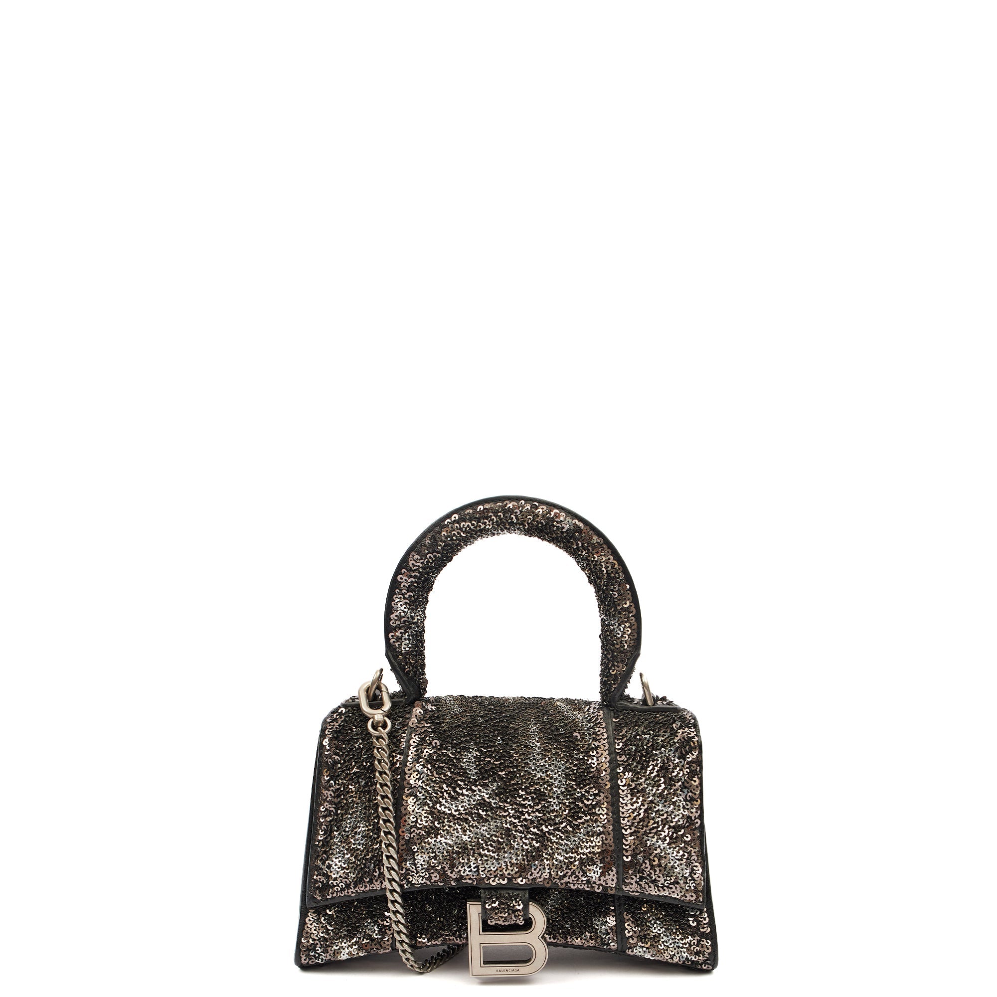 Balenciaga Top Handle Hourglass XS in Metallic, Other