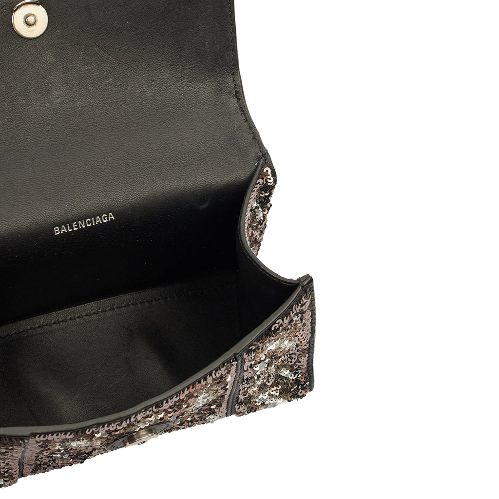 Balenciaga Top Handle Hourglass XS in Metallic, Other