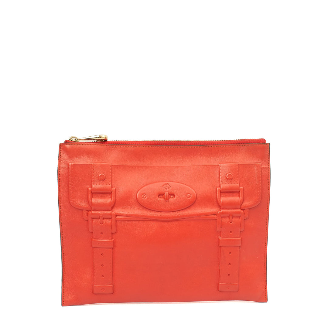 Mulberry Clutch Alexa Clutch in Red, Leather