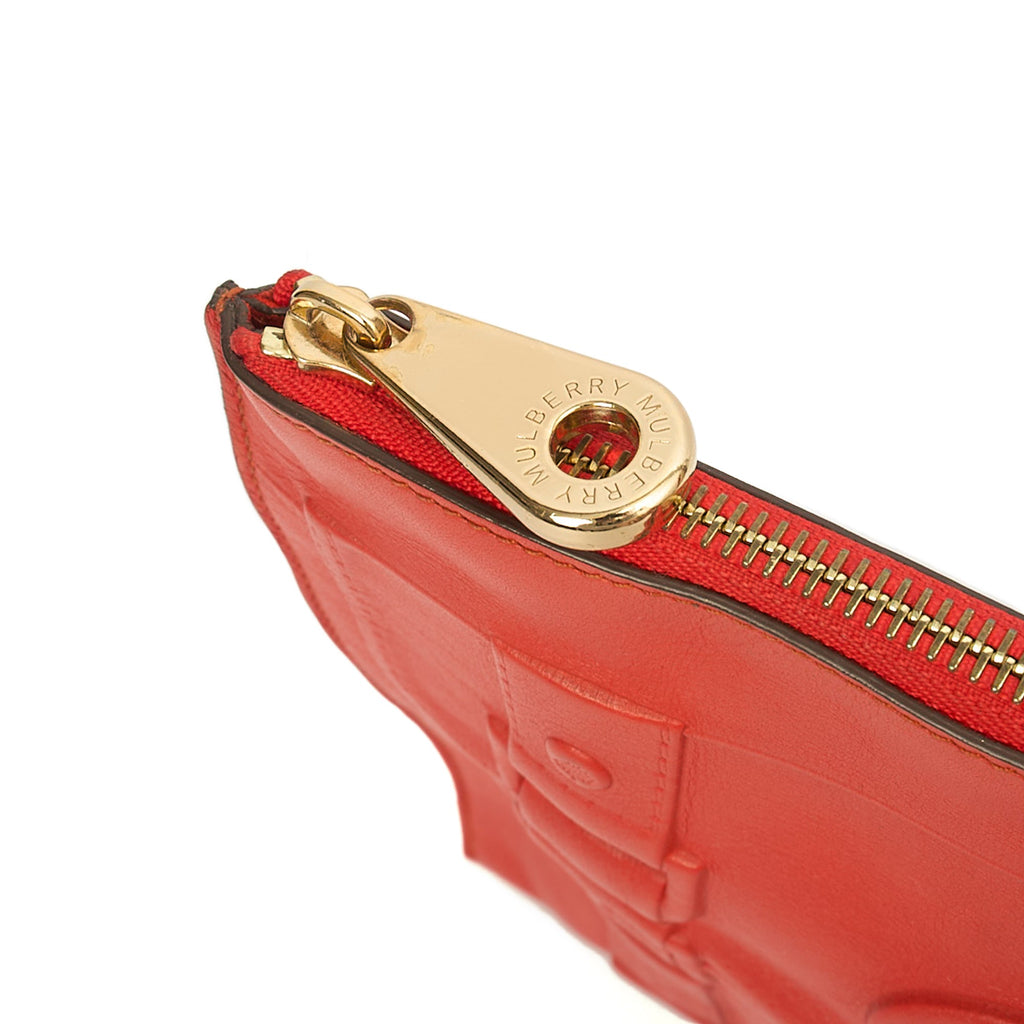 Mulberry Clutch Alexa Clutch in Red, Leather