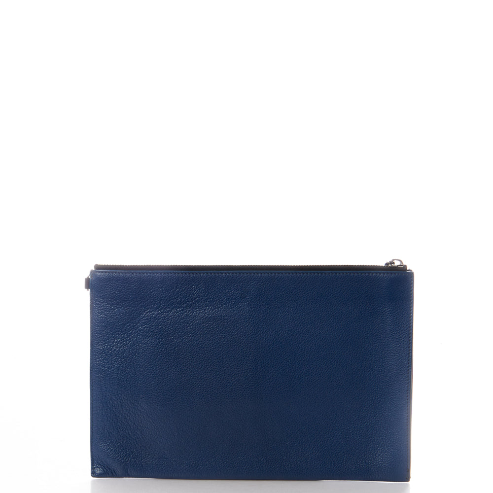 Burberry Clutch Clutch in Blue, Leather