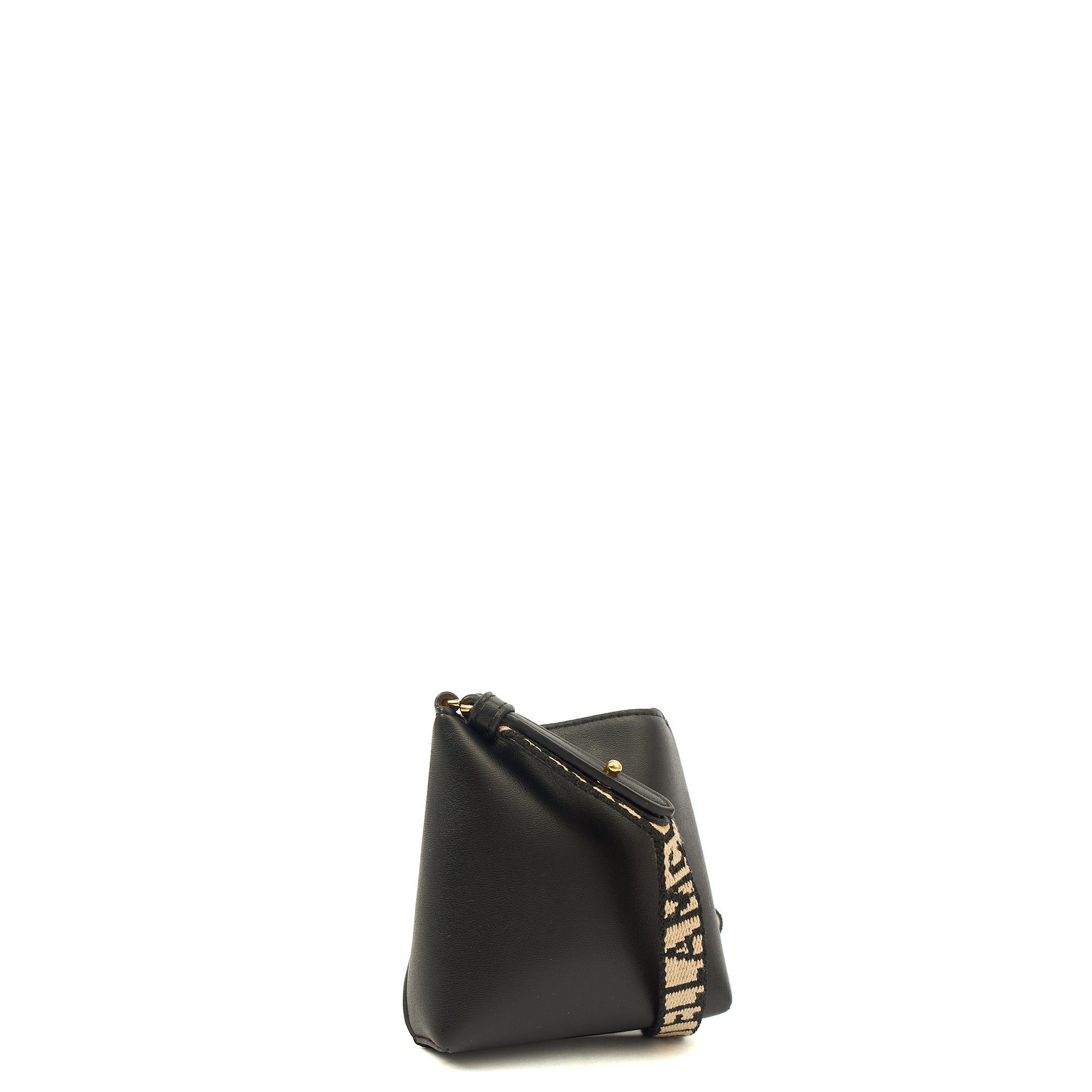 Stella McCartney Cross Body Logo Crossbody - Mini in Black, Vegan Leather