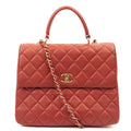 Chanel Top Handle Trendy CC in Red, Lambskin Leather