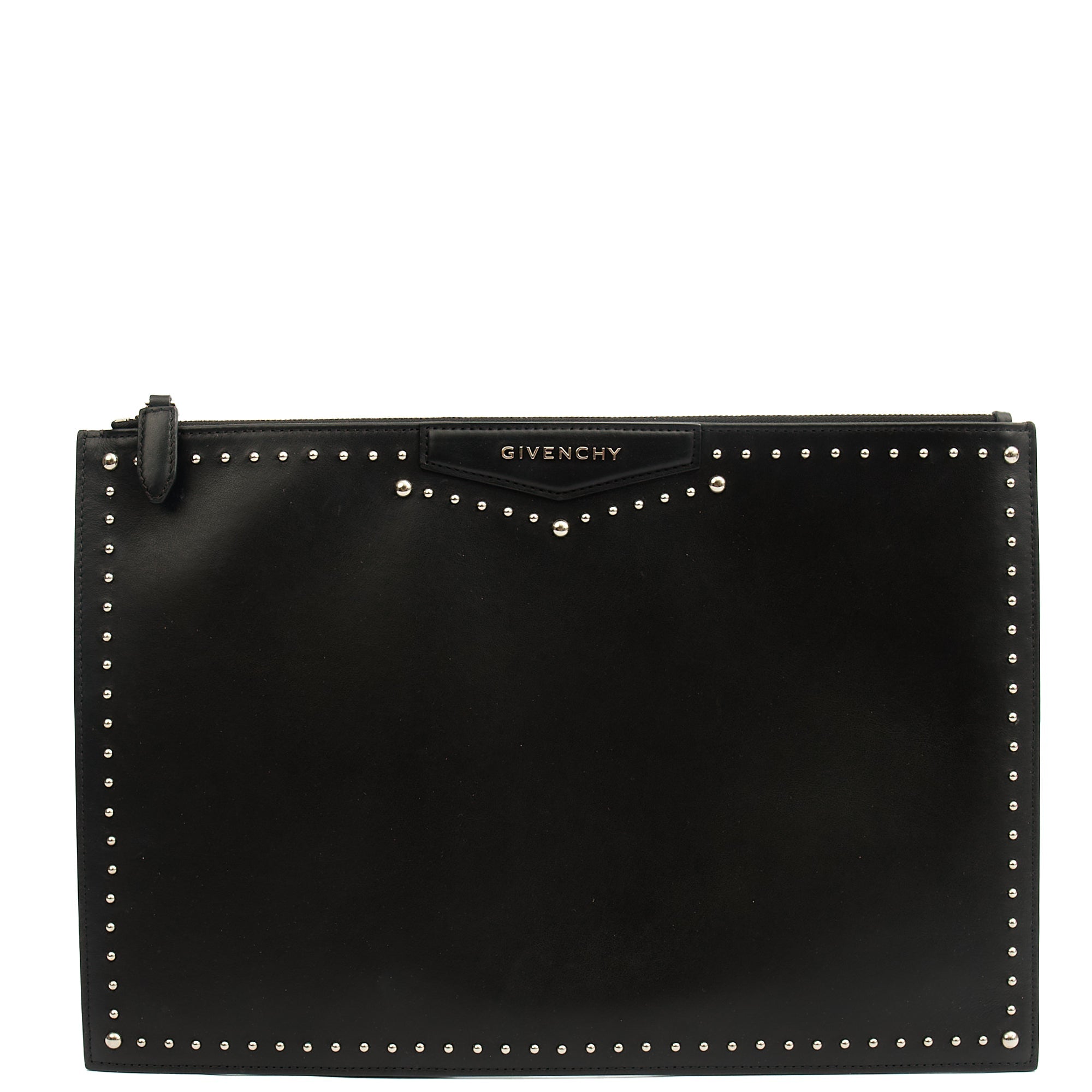 Givenchy Clutch Zip Pouch in Black, Box Calfskin