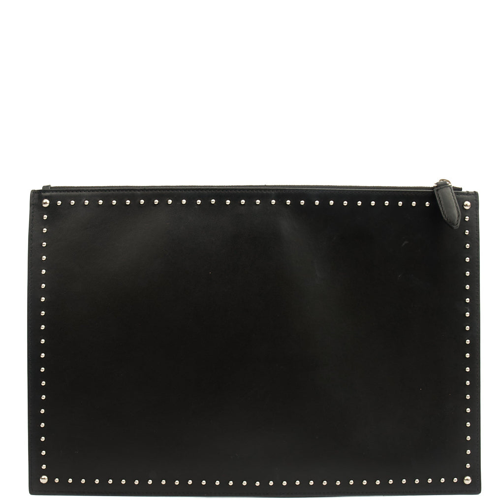 Givenchy Clutch Zip Pouch in Black, Box Calfskin