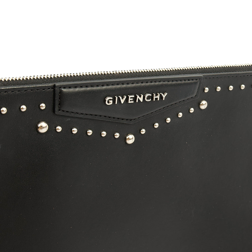 Givenchy Clutch Zip Pouch in Black, Box Calfskin