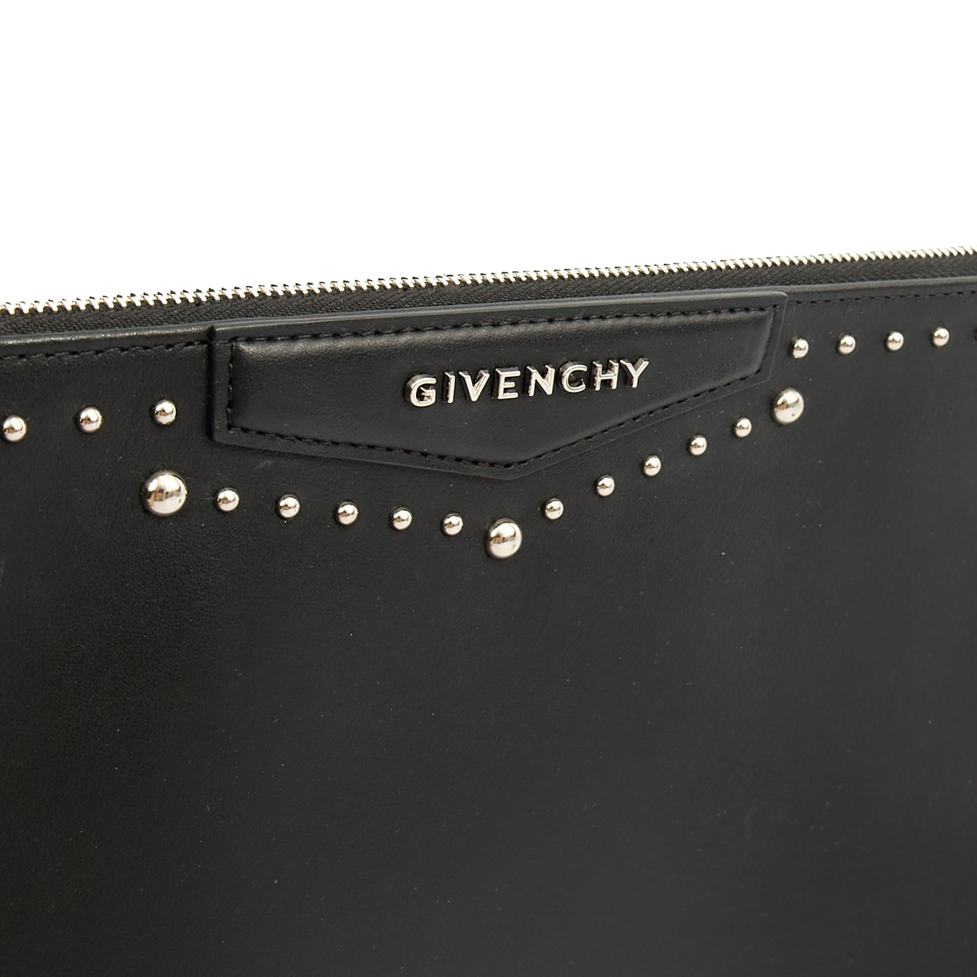 Givenchy Clutch Zip Pouch in Black, Box Calfskin