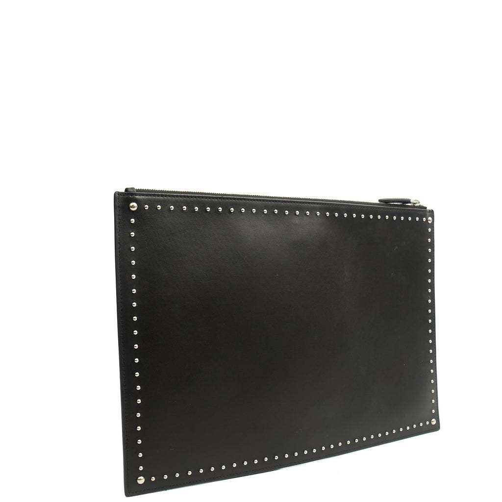 Givenchy Clutch Zip Pouch in Black, Box Calfskin