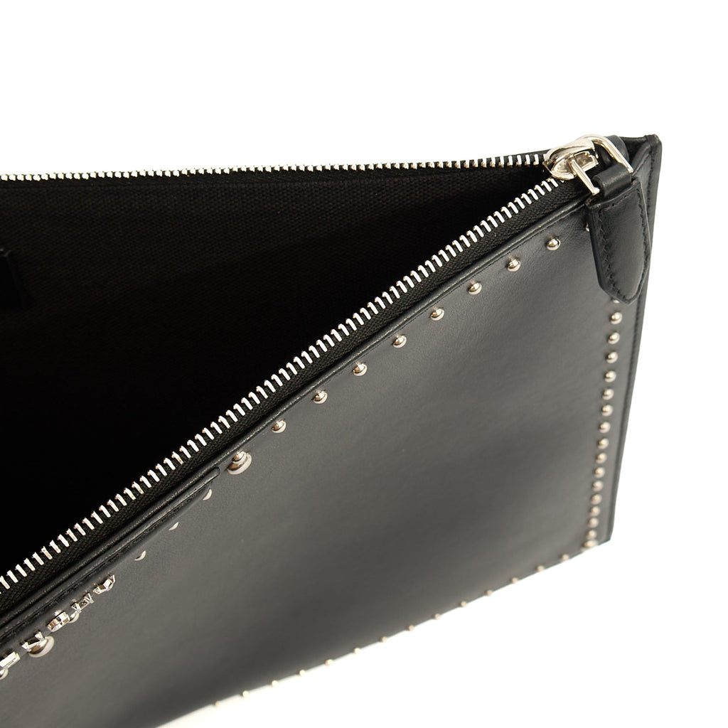 Givenchy Clutch Zip Pouch in Black, Box Calfskin