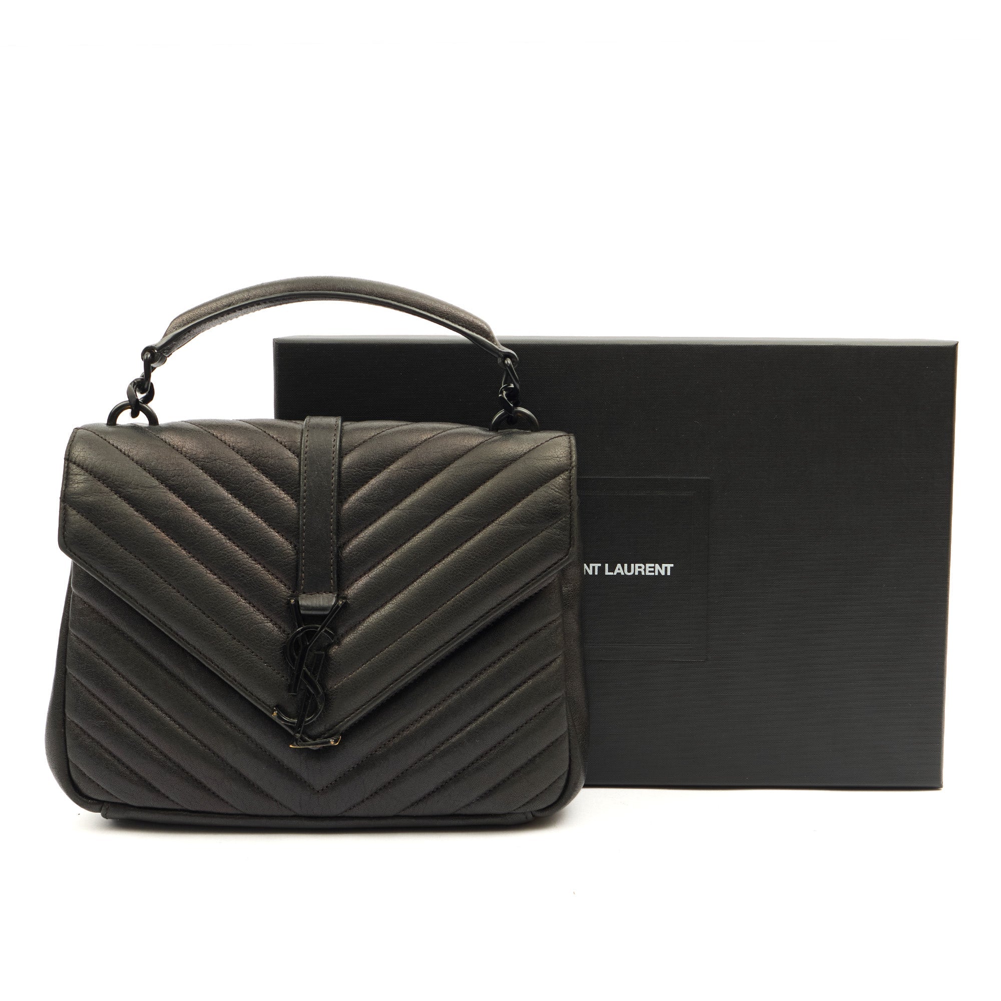 Saint Laurent Cross Body College - Medium in Black, Leather