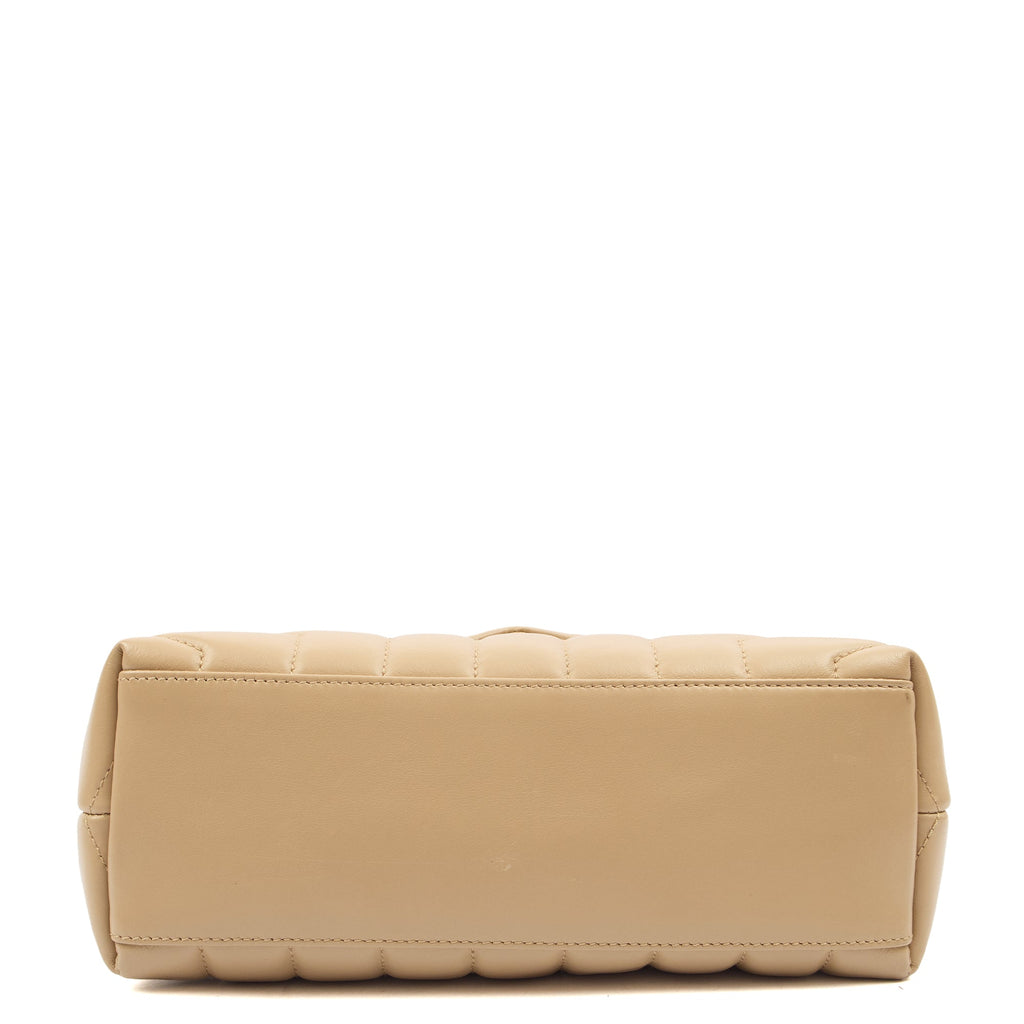 Saint Laurent Shoulder Bag Lou Lou - Small in Neutral, Calfskin Leather