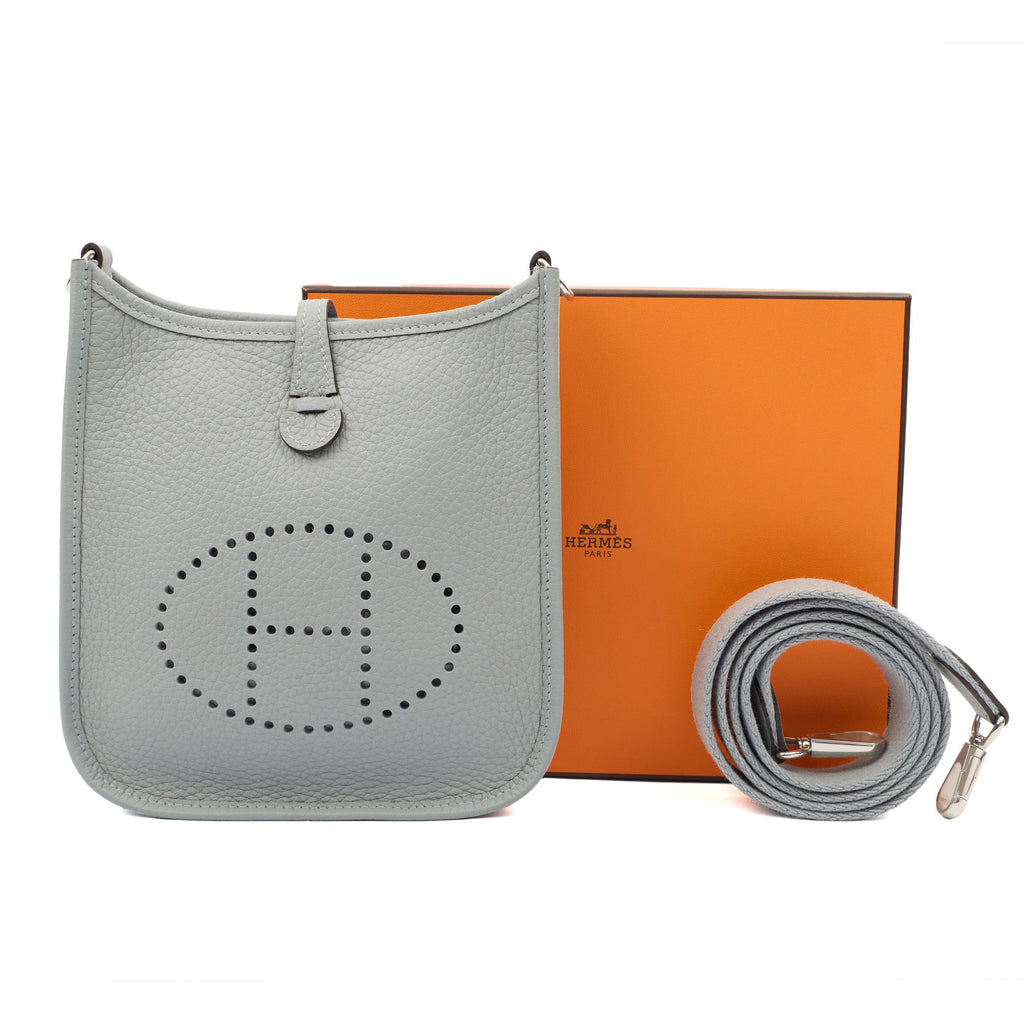 Hermes Cross Body Evelyne 16 (TPM) in Gris Pantin, Clemence Leather
