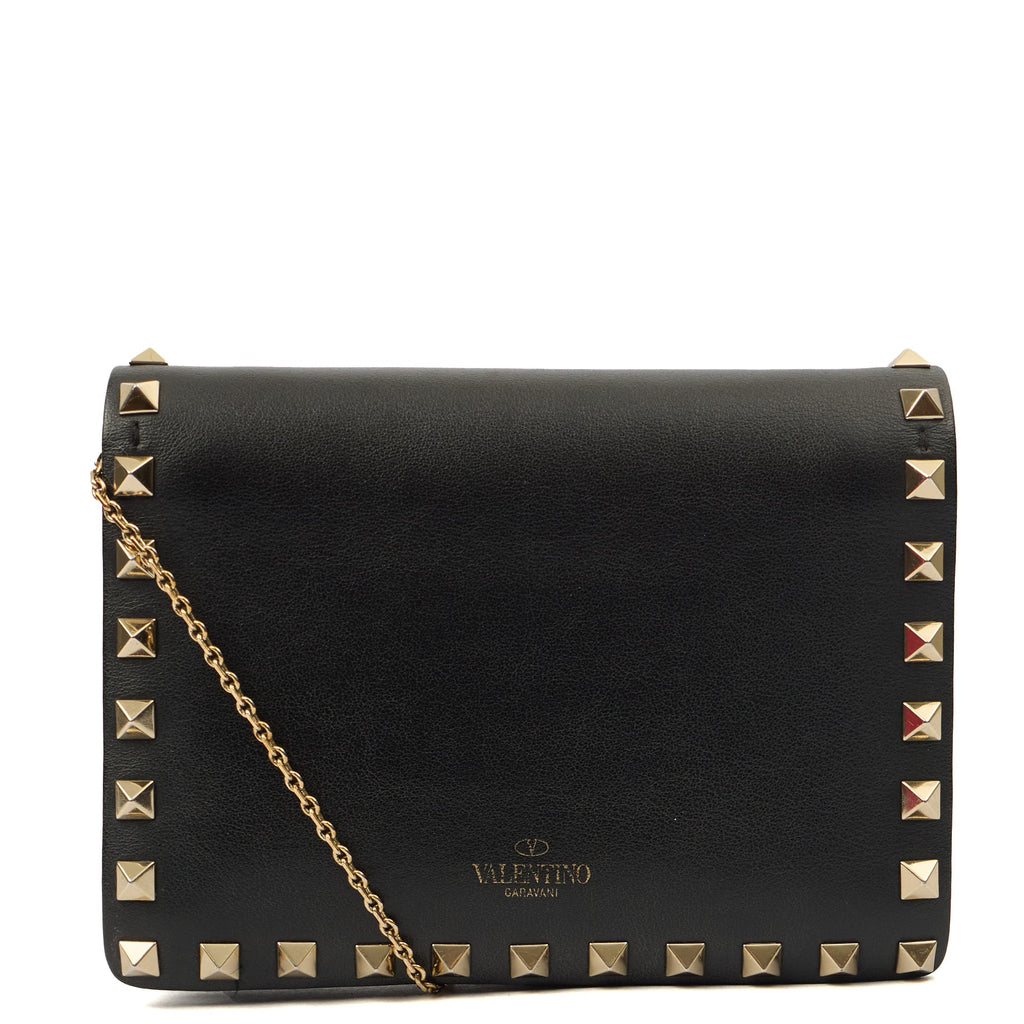 Valentino Cross Body Rockstud Crossbody Bag - Small in Black, Calfskin