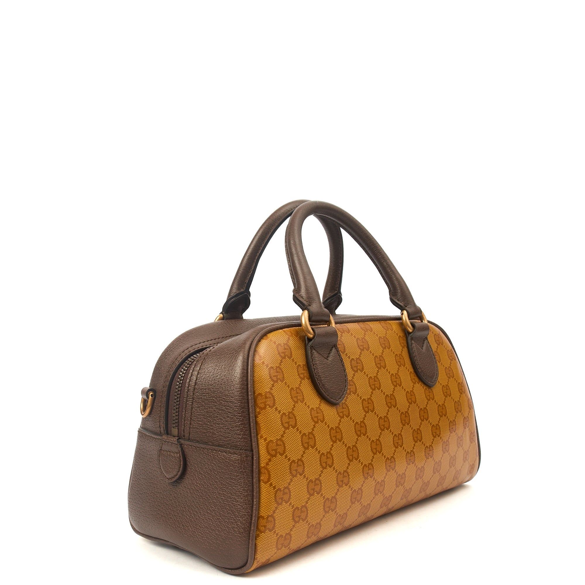 Gucci Tote Bowler Bag in Brown, Leather