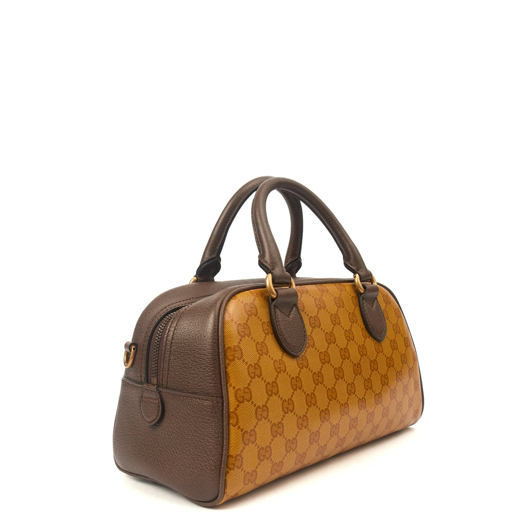 Gucci Tote Bowler Bag in Brown, Leather