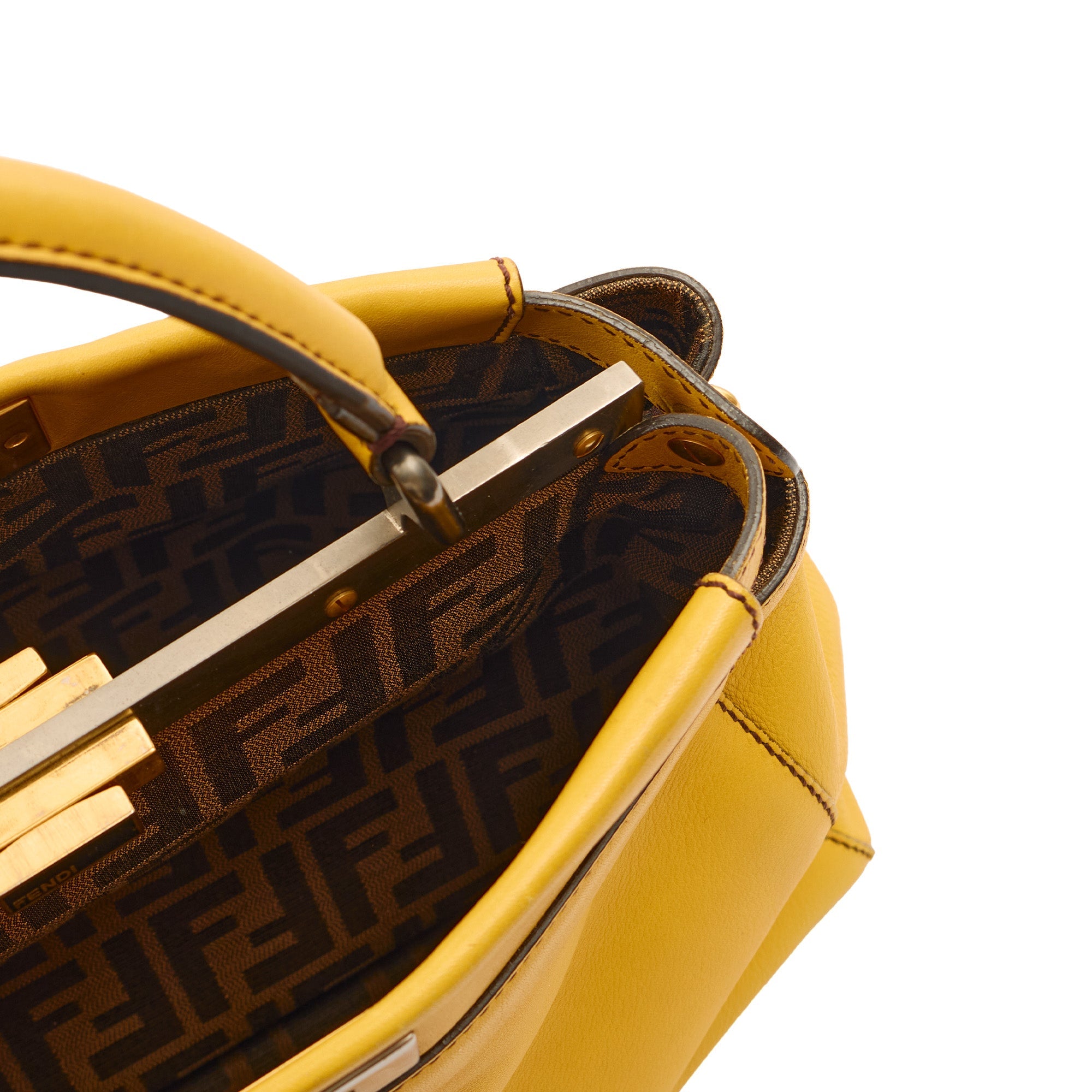 Fendi Tote Peekaboo - Medium in Yellow, Leather