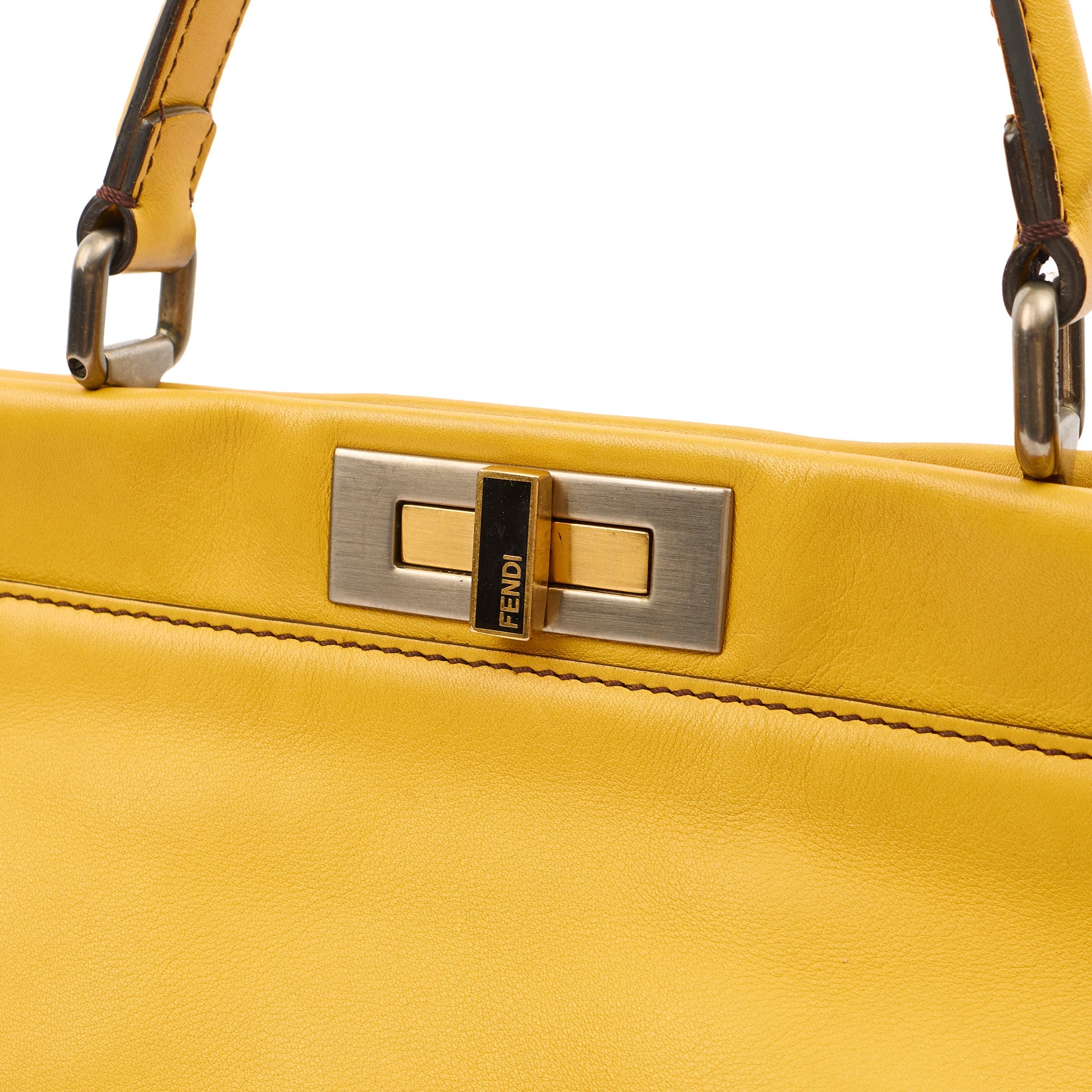 Fendi Tote Peekaboo - Medium in Yellow, Leather