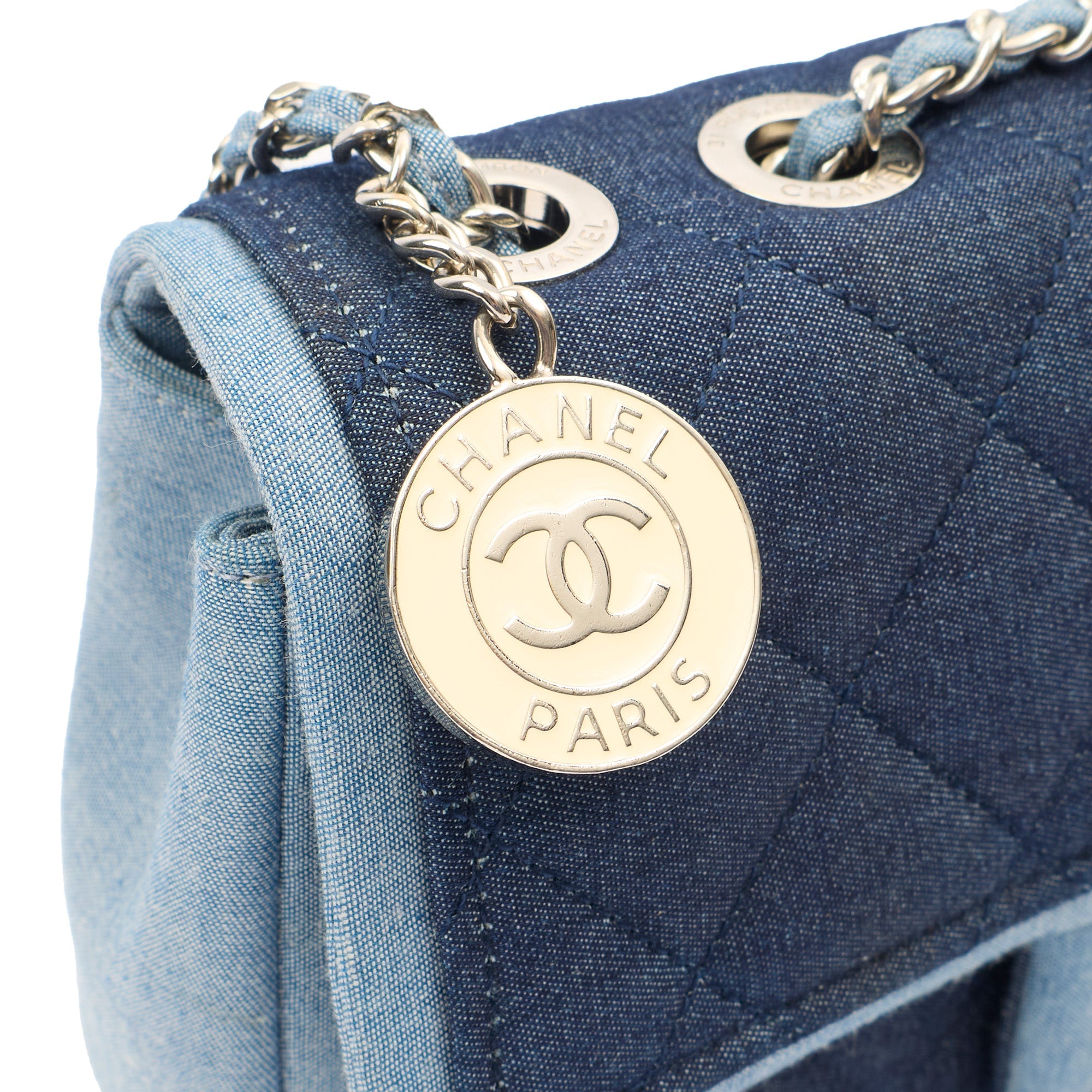 Chanel Cross Body Flap Bag in Navy, Canvas