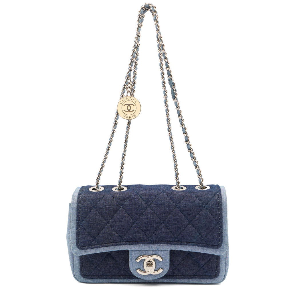 Chanel Cross Body Flap Bag in Navy, Canvas