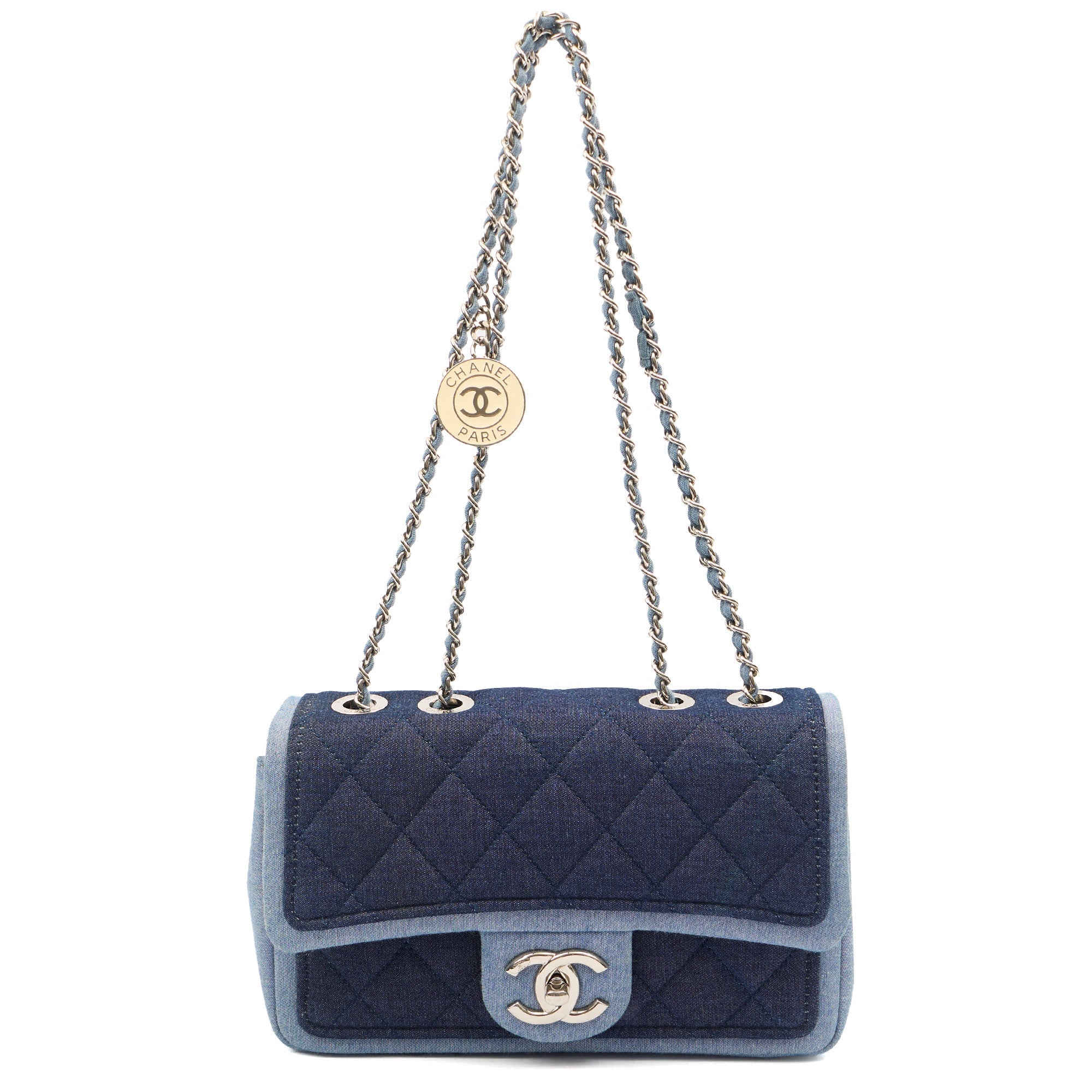 Chanel Cross Body Flap Bag in Navy, Canvas