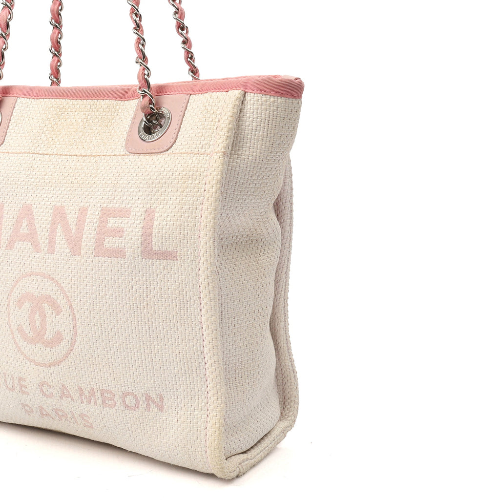 Chanel Tote Deauville Tote - Small in Pink, Fabric