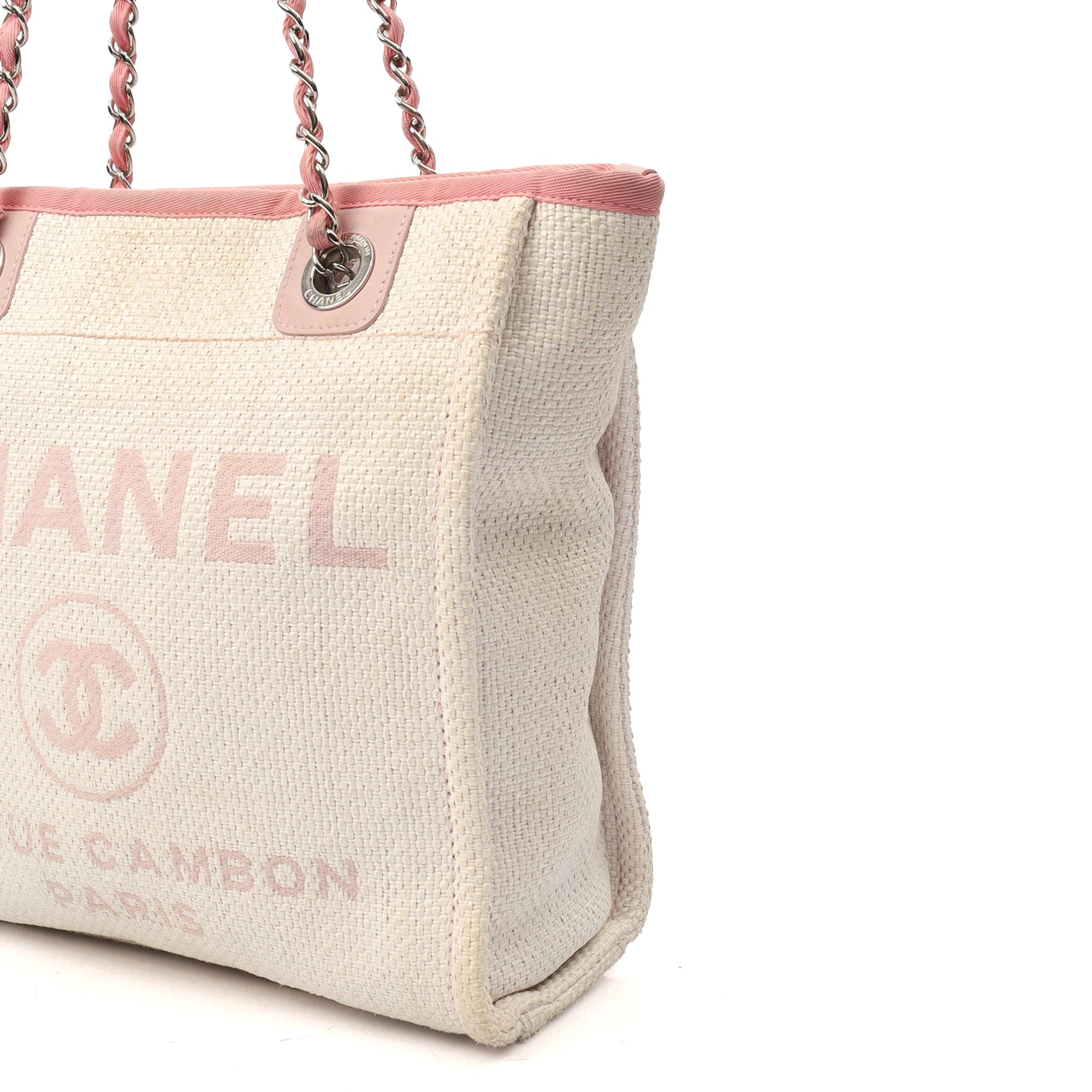 Chanel Tote Deauville Tote - Small in Pink, Fabric
