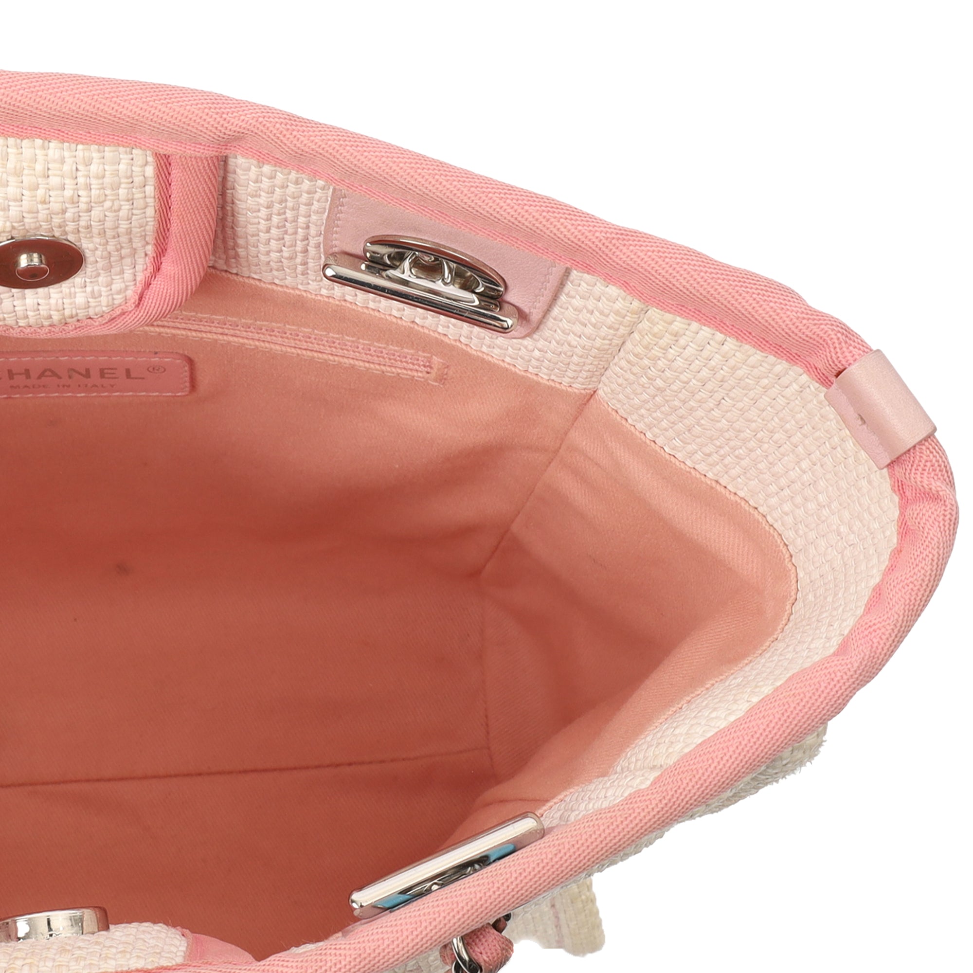 Chanel Tote Deauville Tote - Small in Pink, Fabric