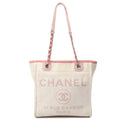 Chanel Tote Deauville Tote - Small in Pink, Fabric