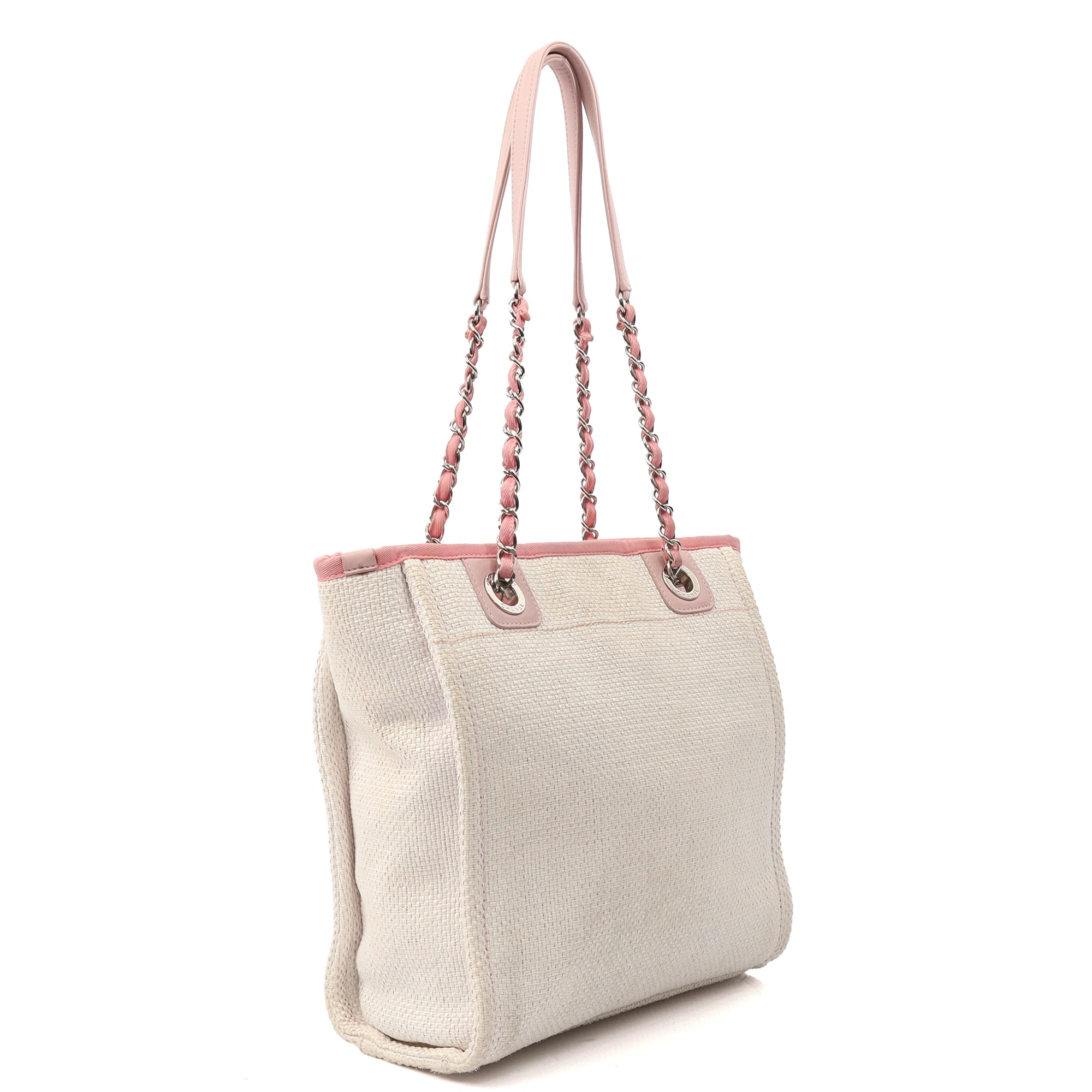 Chanel Tote Deauville Tote - Small in Pink, Fabric