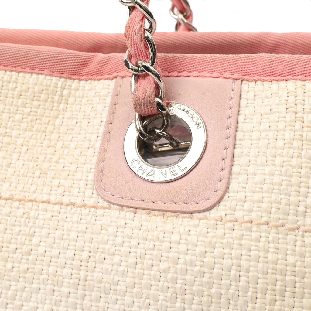 Chanel Tote Deauville Tote - Small in Pink, Fabric