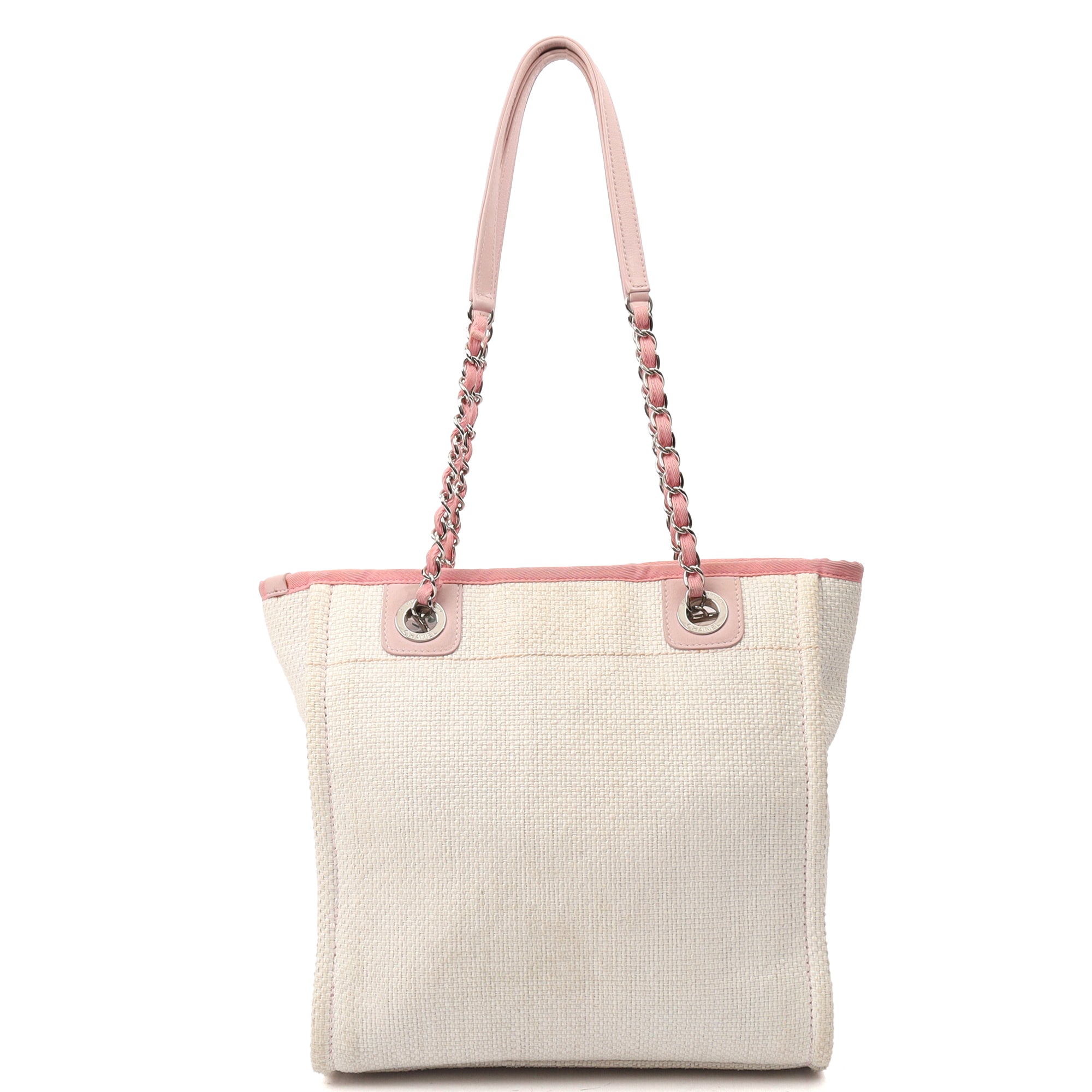 Chanel Tote Deauville Tote - Small in Pink, Fabric