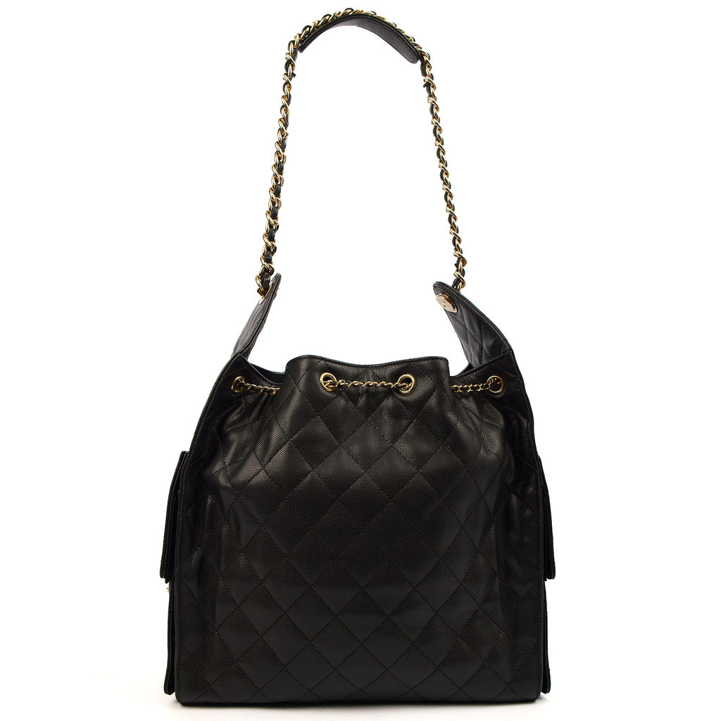 Chanel 25 - Medium in Black, Caviar Leather
