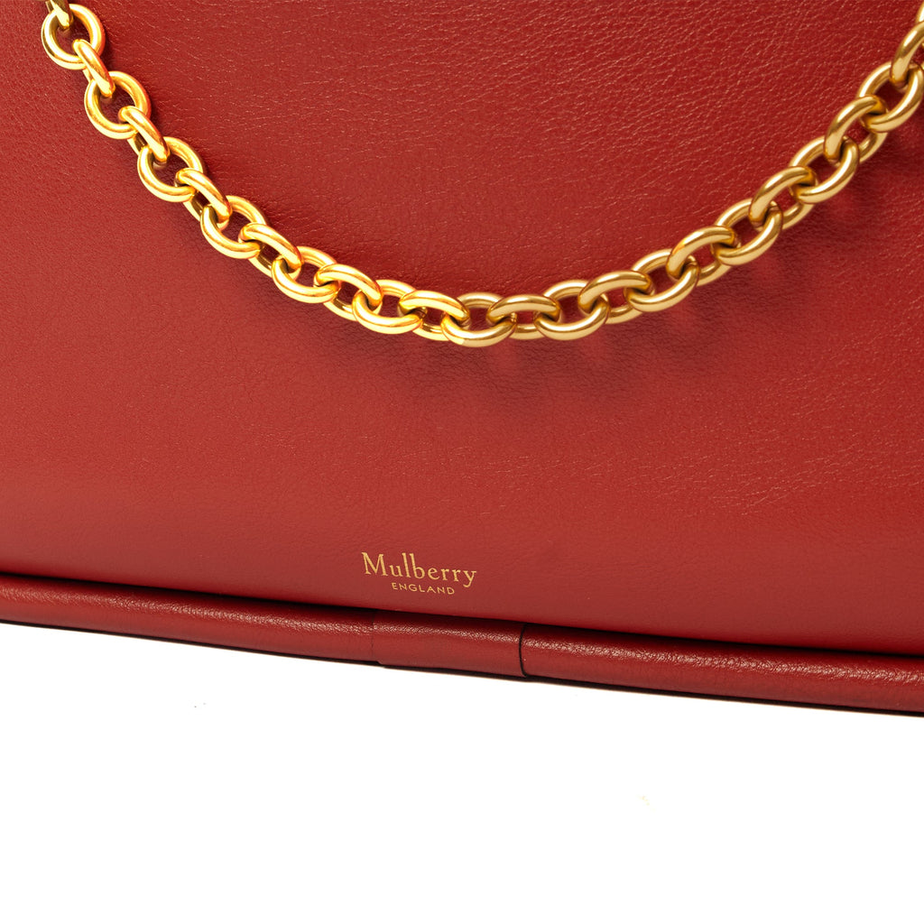 Mulberry Tote Leighton - Small in Red, Calfskin Leather