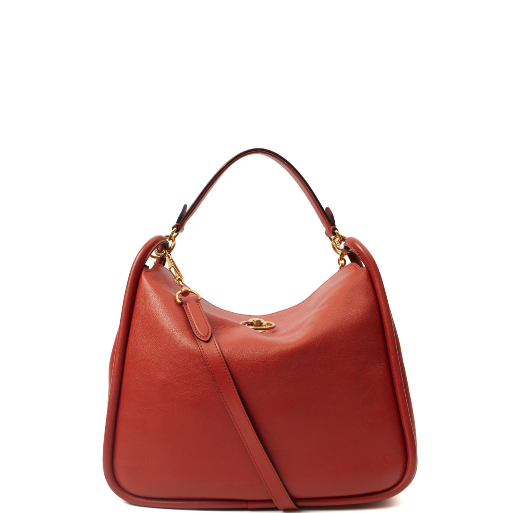 Mulberry Tote Leighton - Small in Red, Calfskin Leather