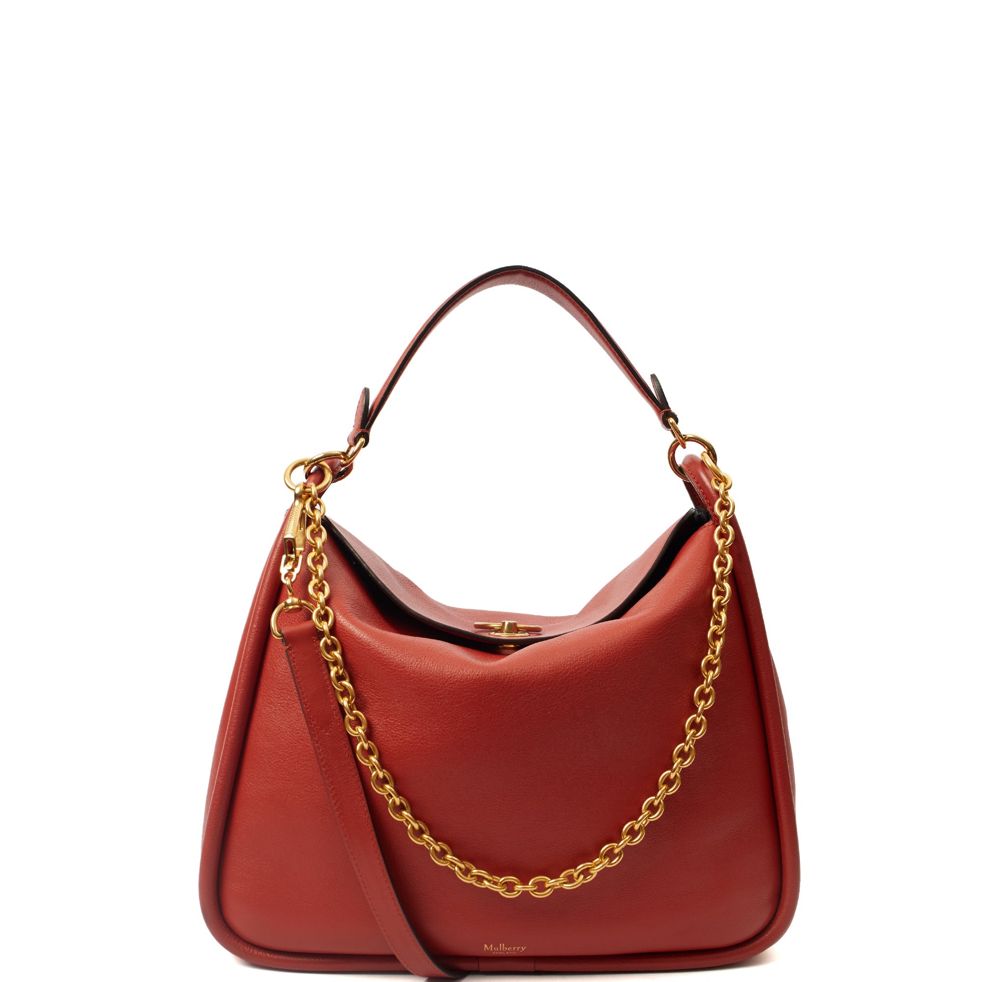 Mulberry Tote Leighton - Small in Red, Calfskin Leather