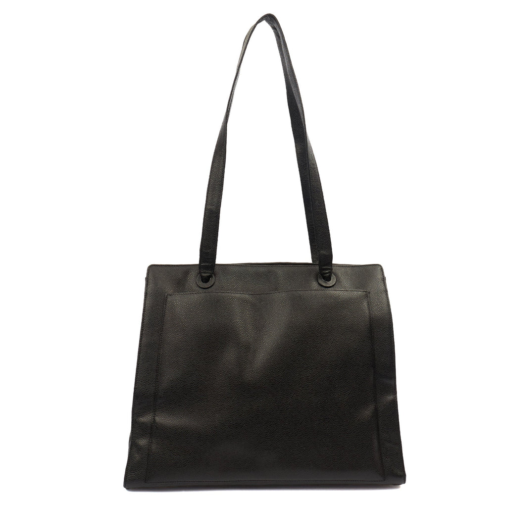 Chanel Tote Vintage Tote in Black, Caviar Leather
