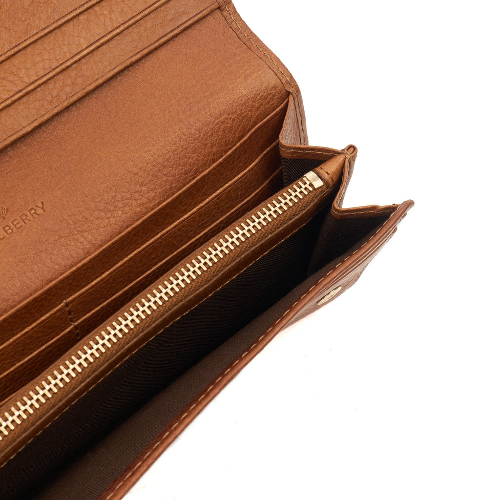 Mulberry Purse Wallet in Oak, Leather