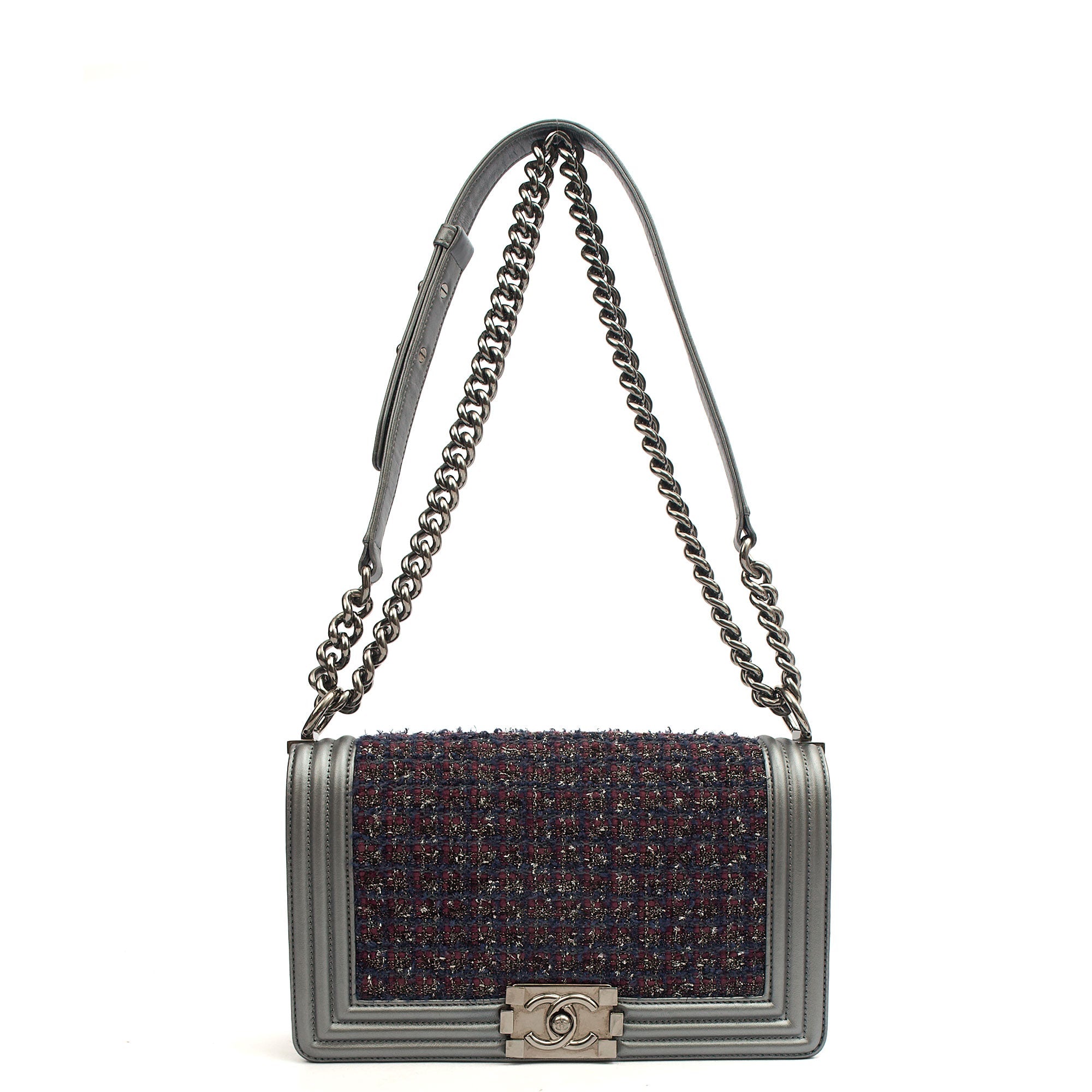 Chanel Shoulder Bag Boy - Medium in Multi, Fabric