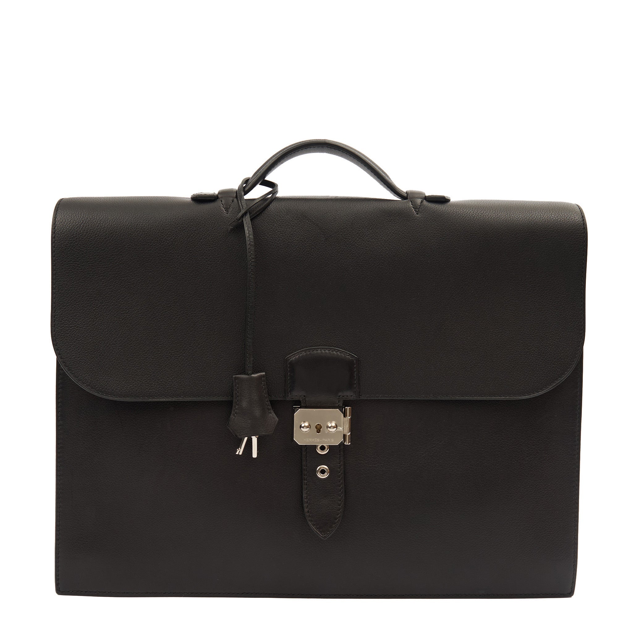 Hermes Tote Sac a Depeches Briefcase in Black, Evercolour