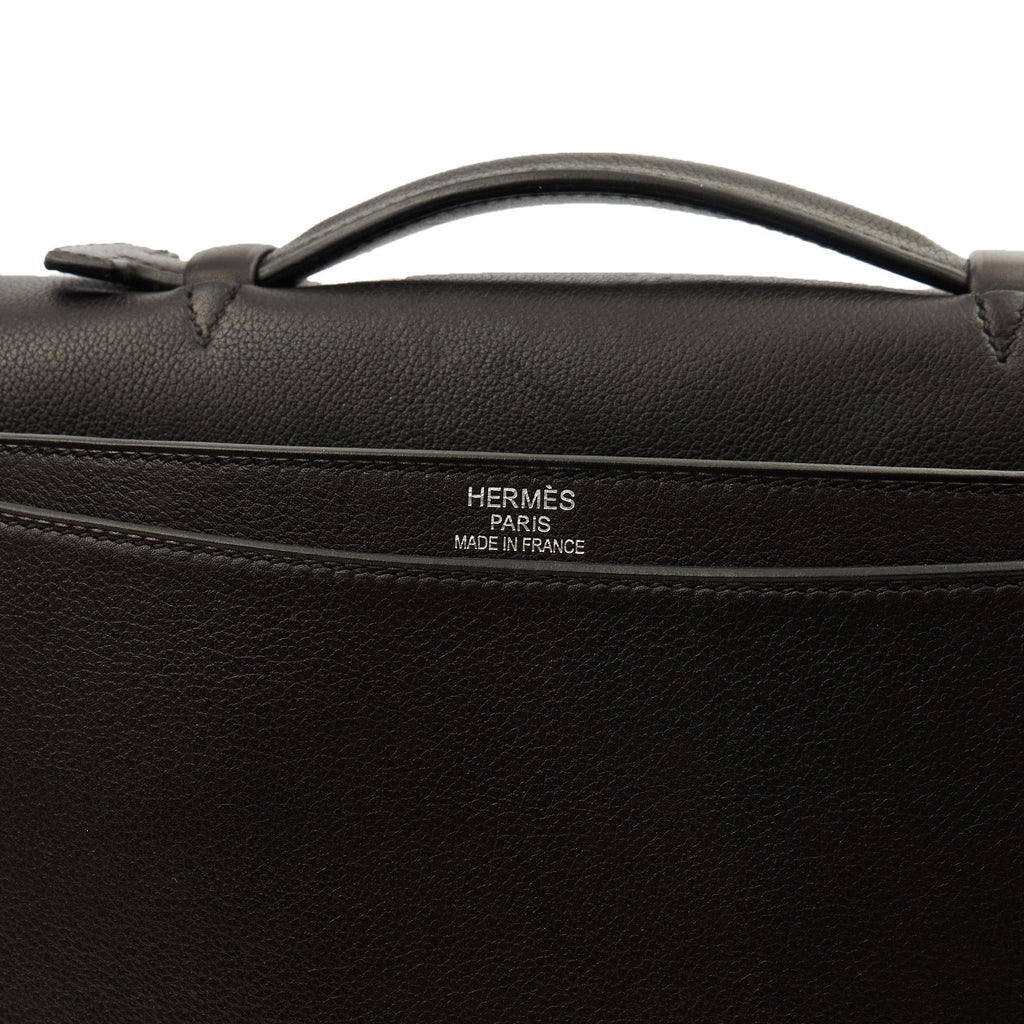 Hermes Tote Sac a Depeches Briefcase in Black, Evercolour