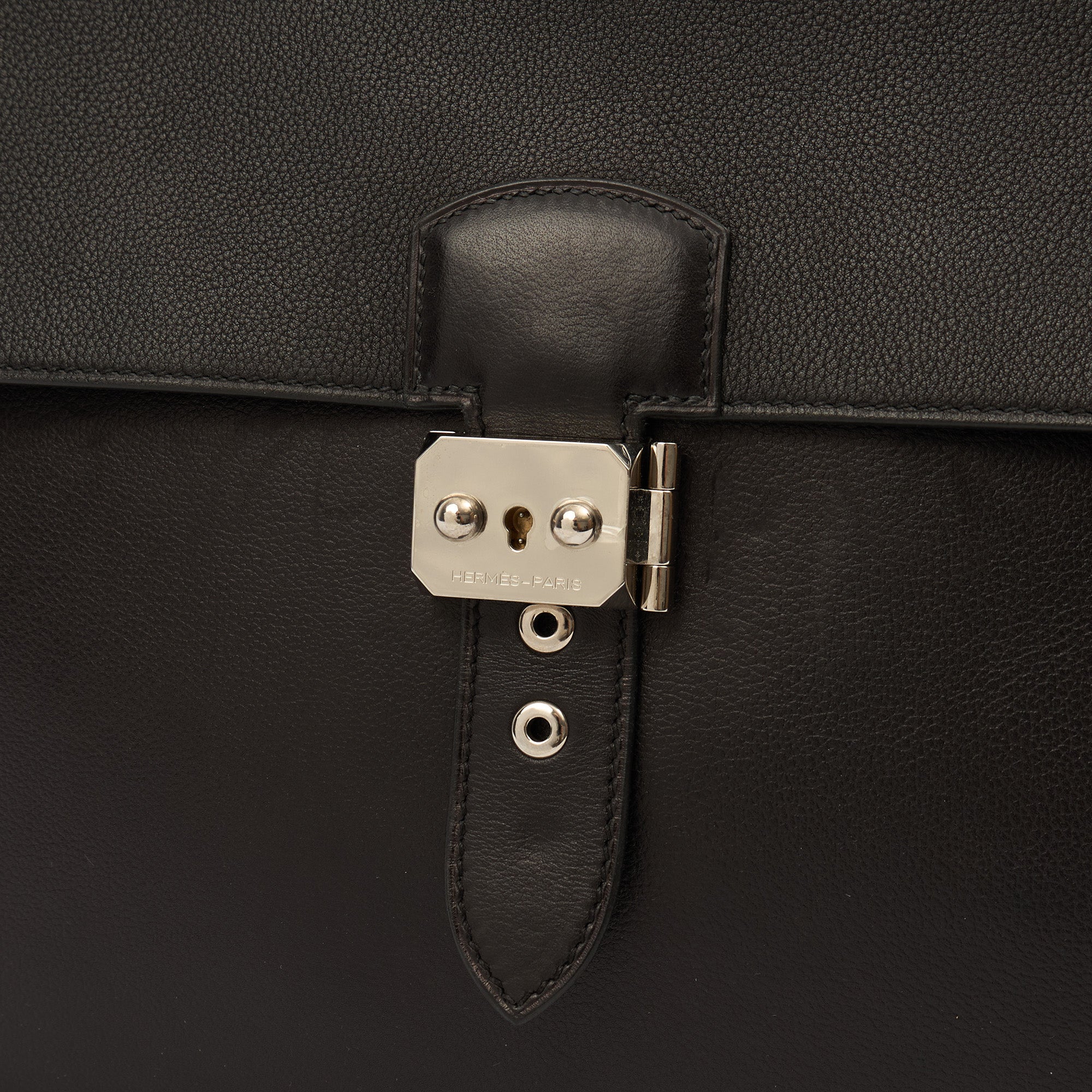 Hermes Tote Sac a Depeches Briefcase in Black, Evercolour
