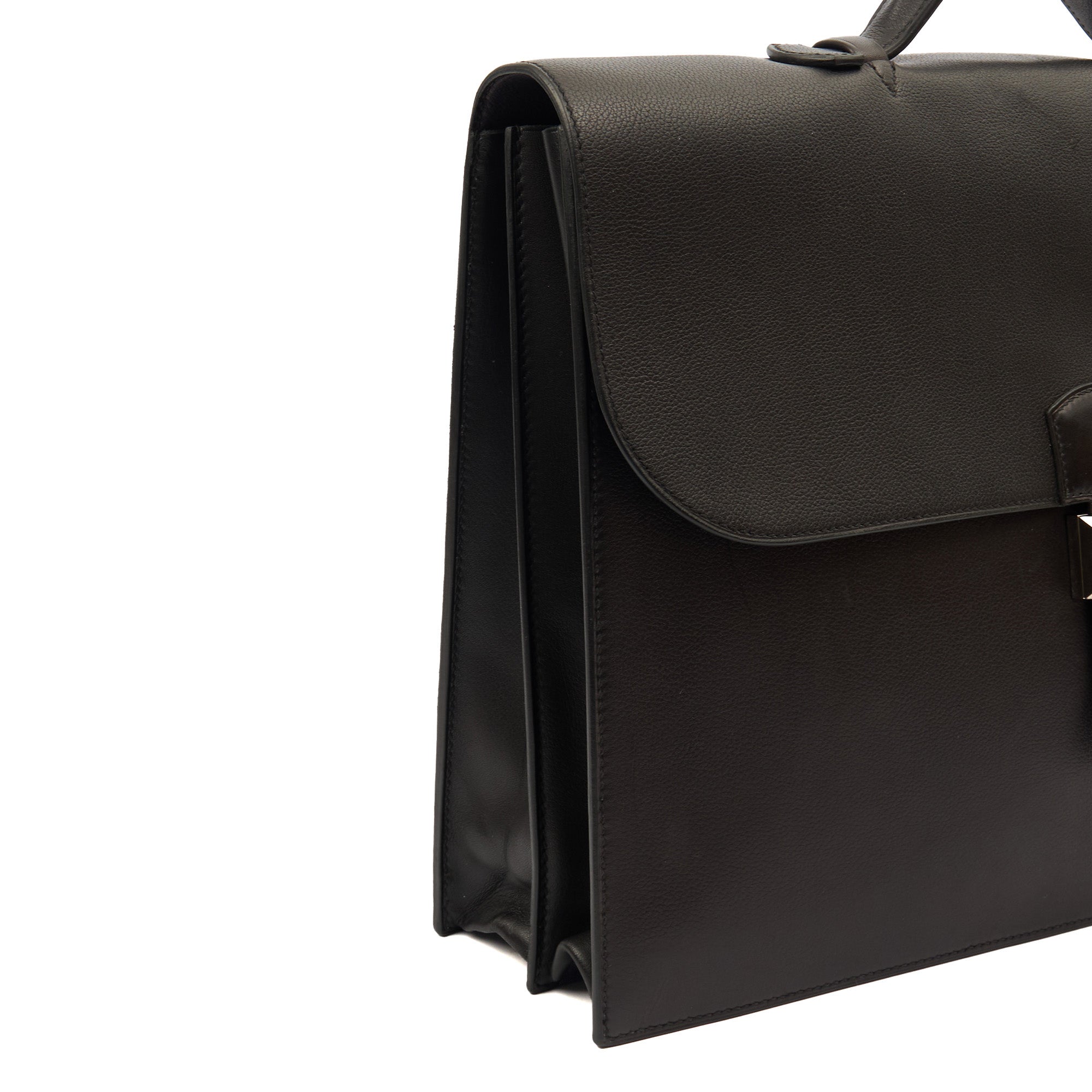 Hermes Tote Sac a Depeches Briefcase in Black, Evercolour