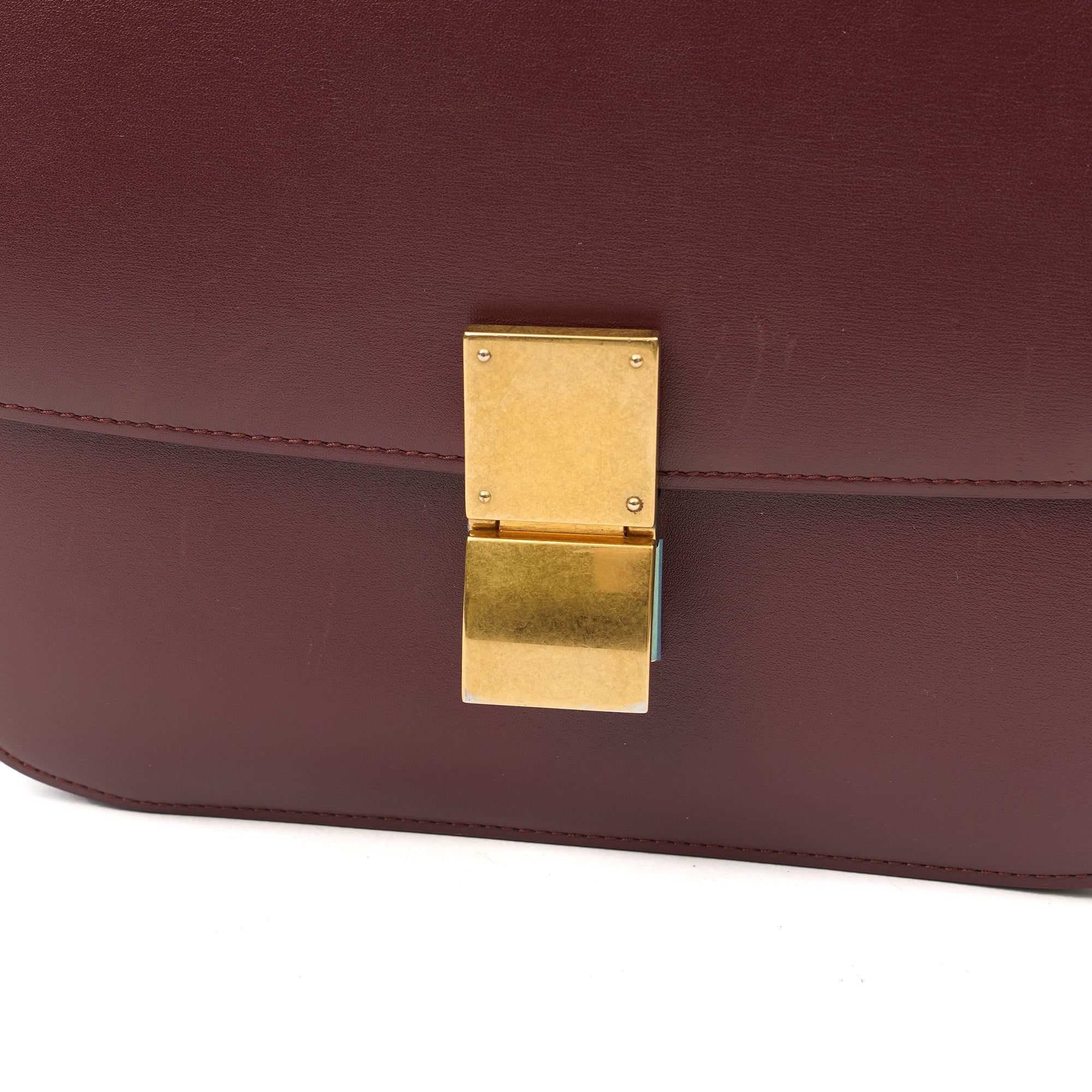 Celine Shoulder Bag Box Bag - Teen in Red, Leather