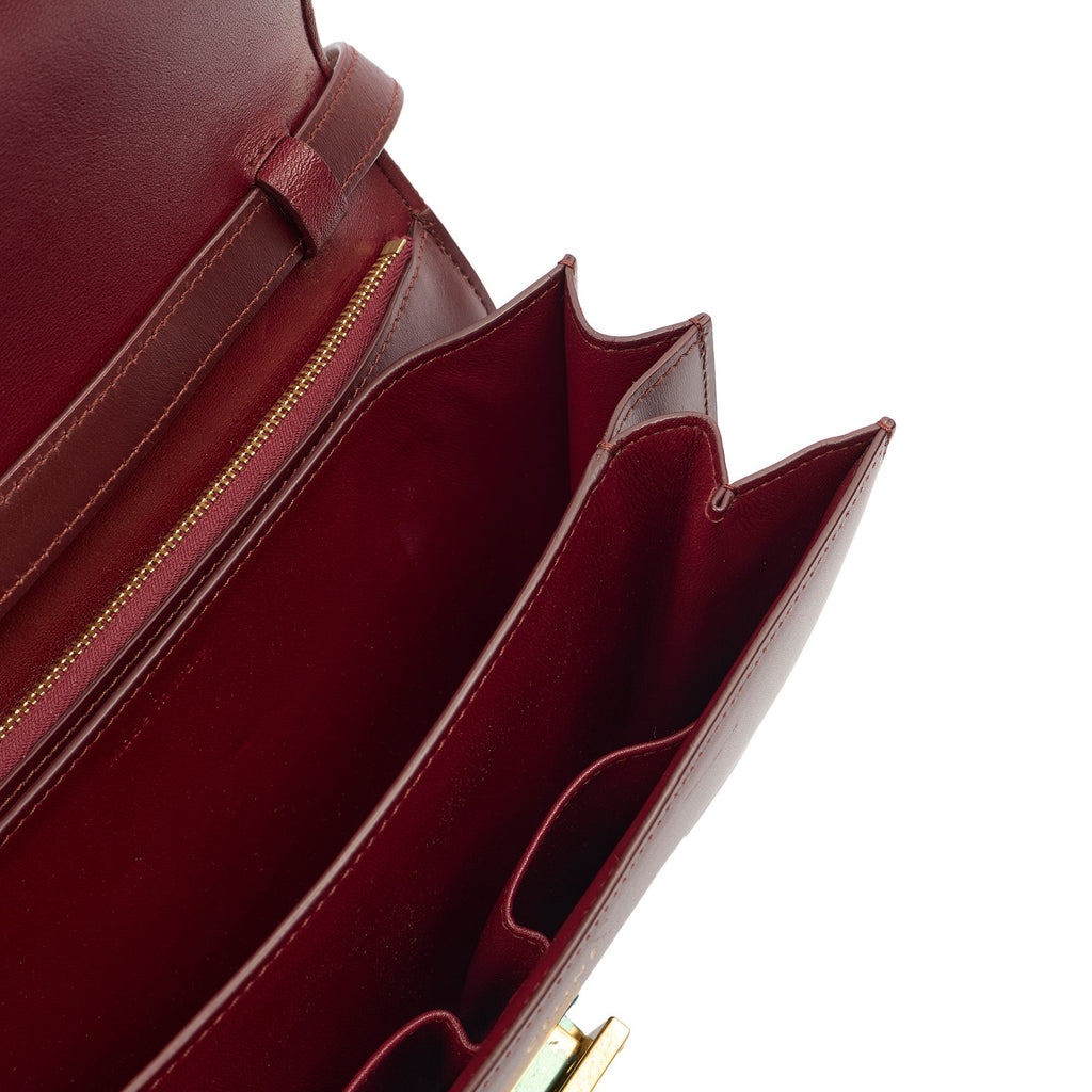 Celine Shoulder Bag Box Bag - Teen in Red, Leather