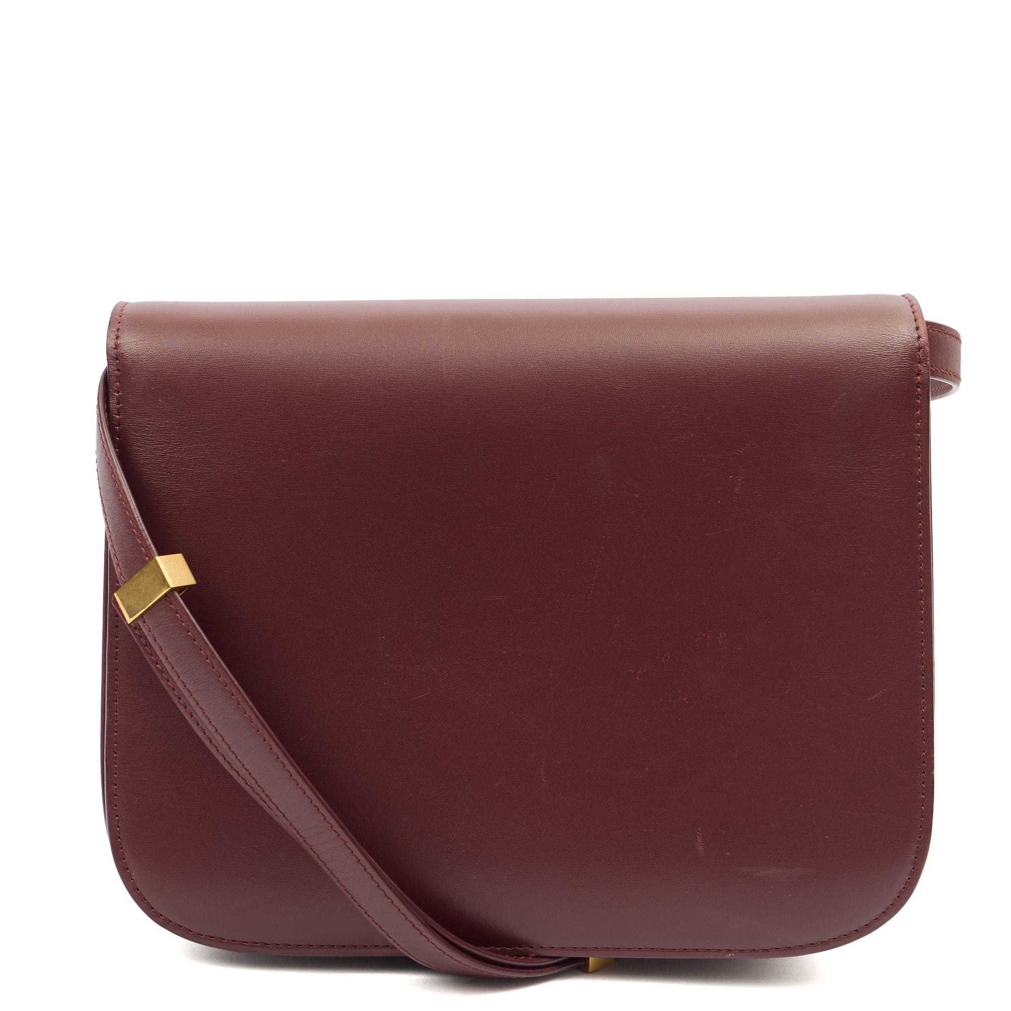 Celine Shoulder Bag Box Bag - Teen in Red, Leather
