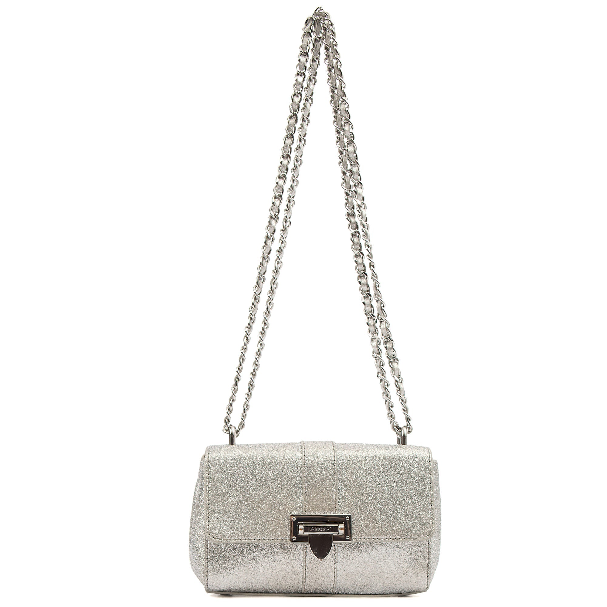 Aspinal of London Shoulder Bag Lottie Micro in Metallic, invalid