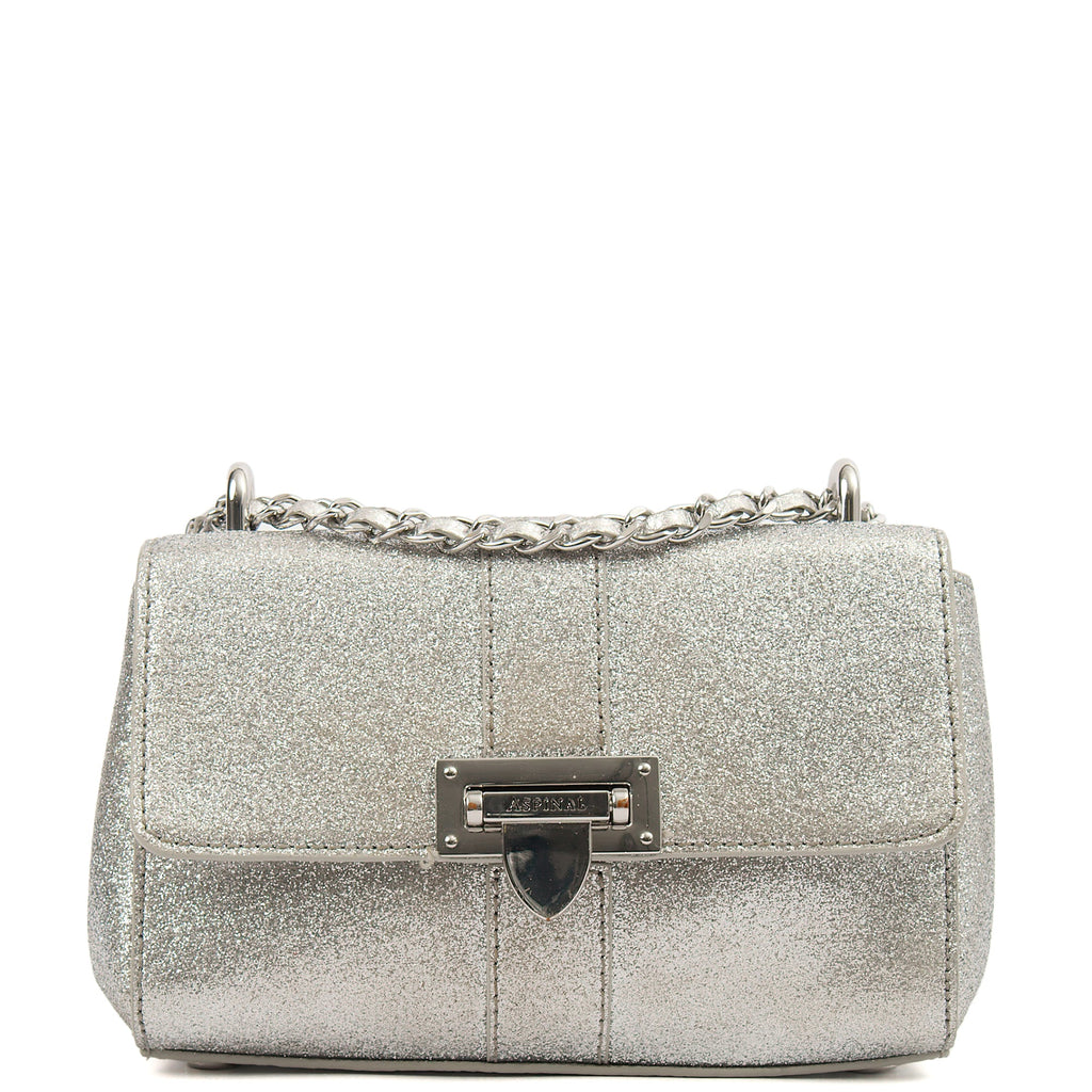 Aspinal of London Shoulder Bag Lottie Micro in Metallic, invalid