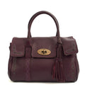 Mulberry Top Handle Bayswater- Small in Burgundy, Calfskin Leather